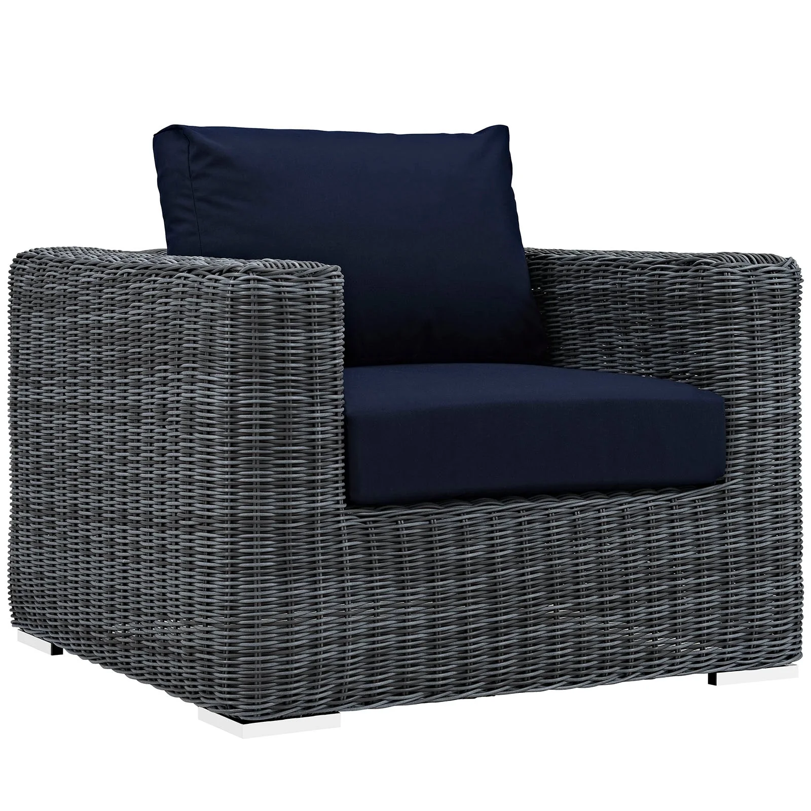 Summon 3 Piece Outdoor Patio Sunbrella® Sectional Set - Image 5