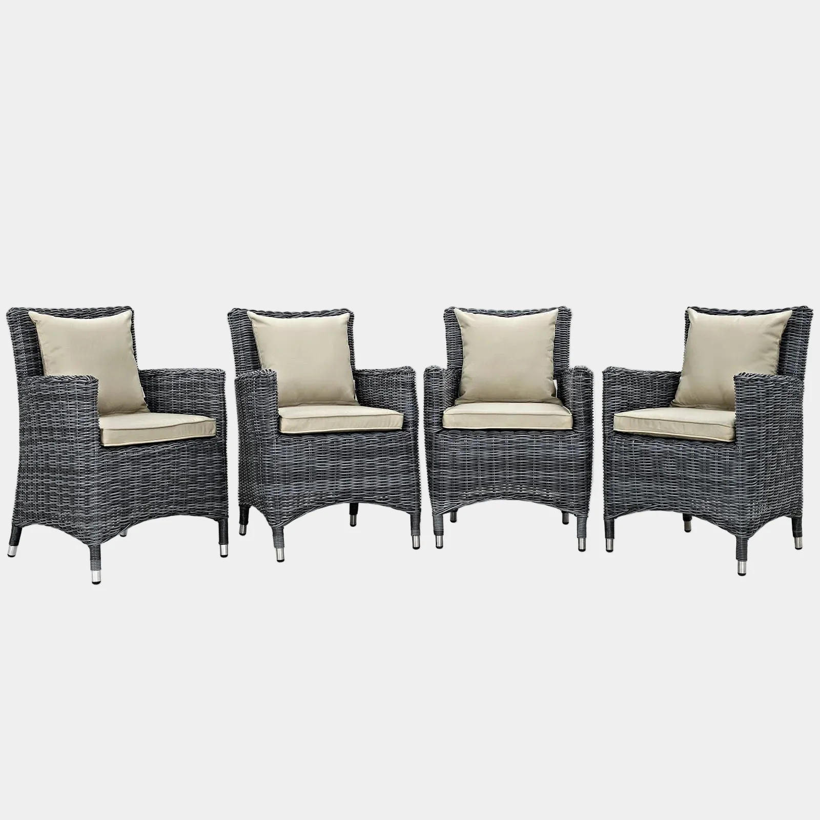 Summon 4 Piece Outdoor Patio Sunbrella® Dining Set
