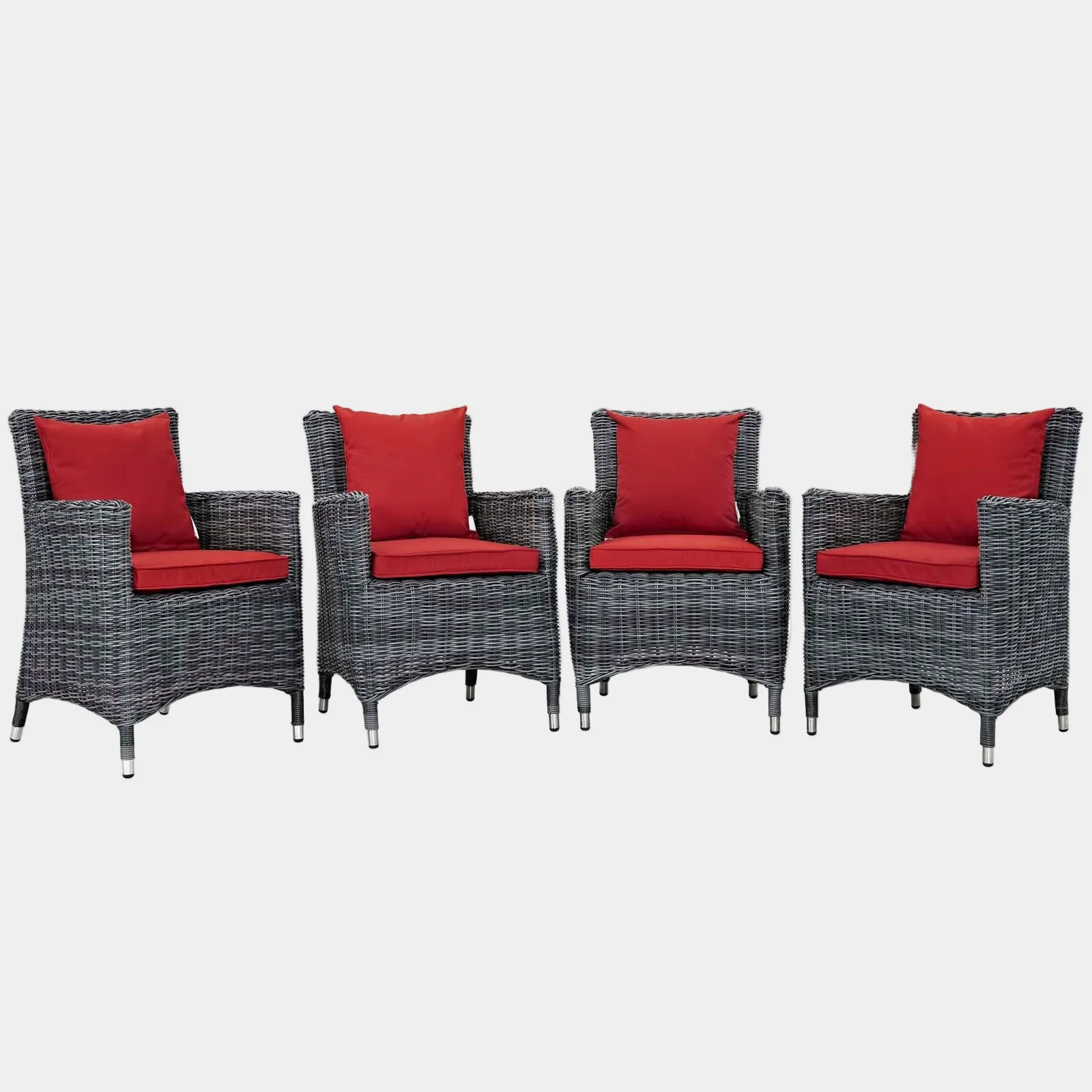 Summon 4 Piece Outdoor Patio Sunbrella® Dining Set - Image 16