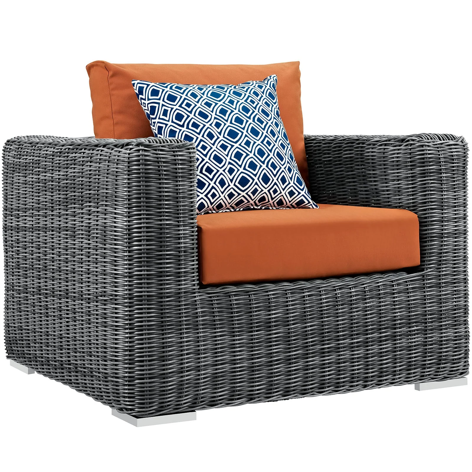 Summon 5 Piece Outdoor Patio Sunbrella® Sectional Set in Canvas Tuscan - Image 5