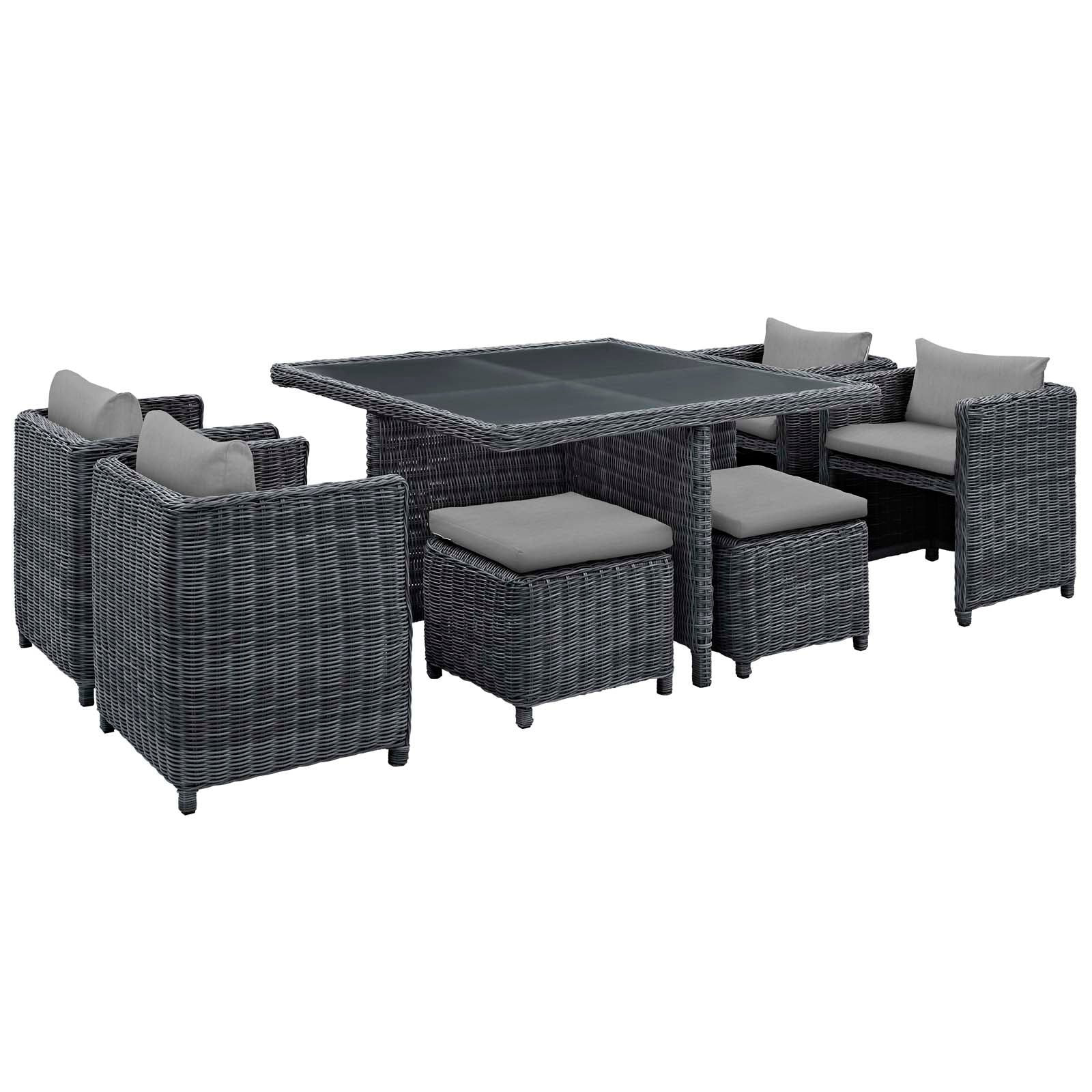 Summon 9 Piece Outdoor Patio Sunbrella® Dining Set - Image 12