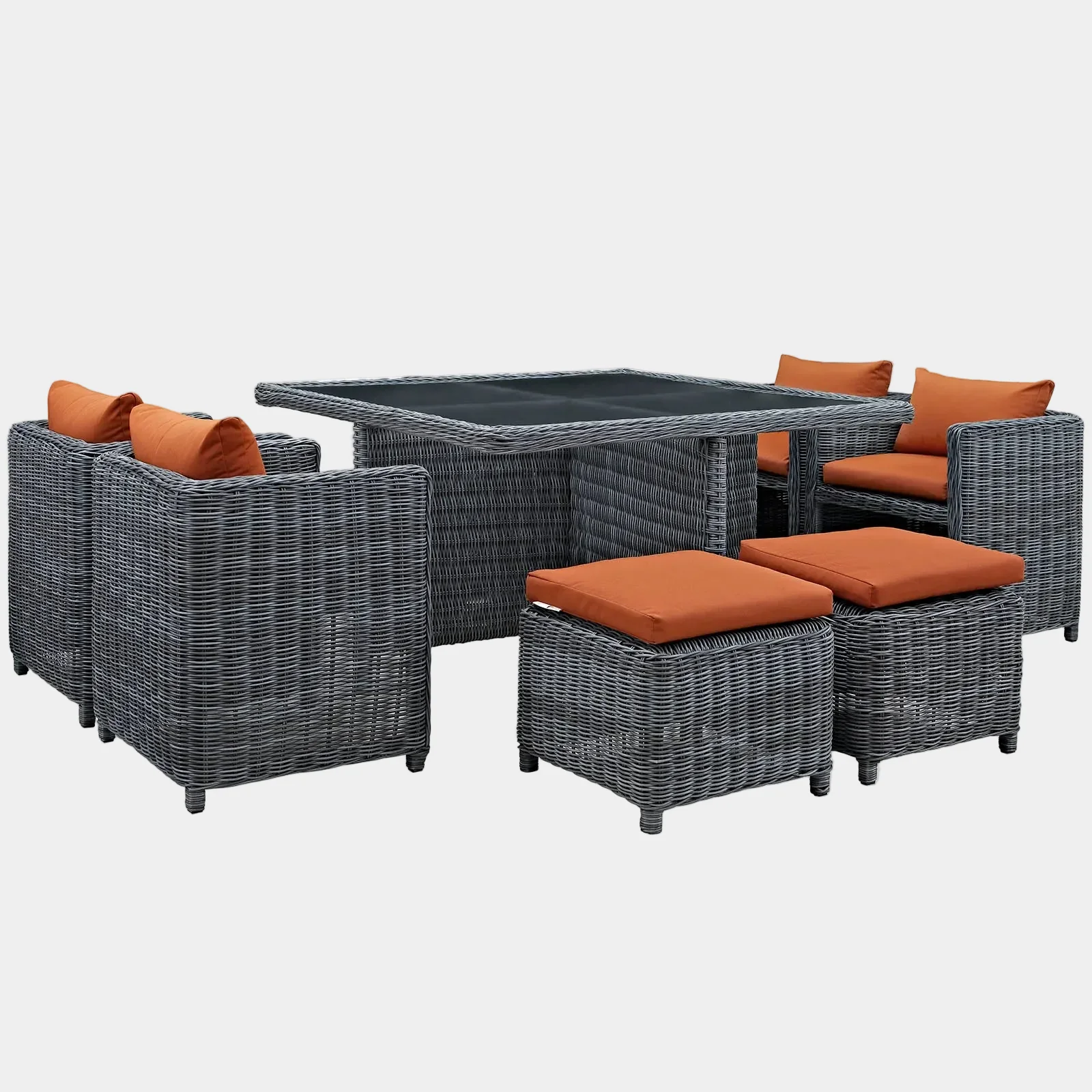 Summon 9 Piece Outdoor Patio Sunbrella® Dining Set - Image 15