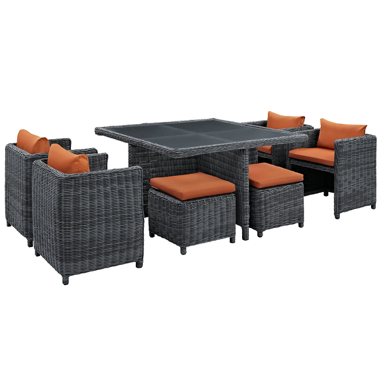Summon 9 Piece Outdoor Patio Sunbrella® Dining Set - Image 17