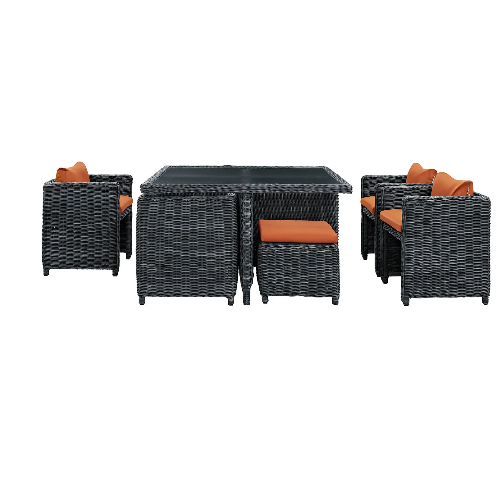 Summon 9 Piece Outdoor Patio Sunbrella® Dining Set - Image 19