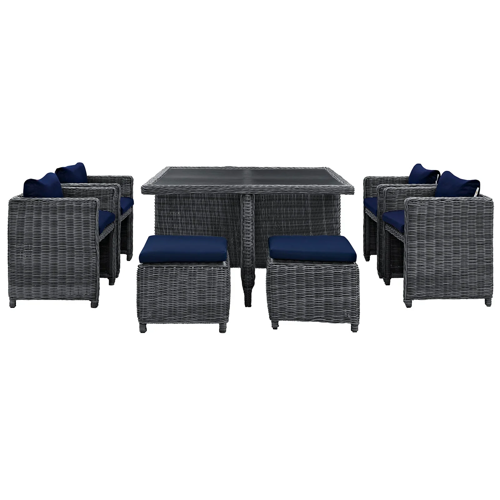 Summon 9 Piece Outdoor Patio Sunbrella® Dining Set - Image 2