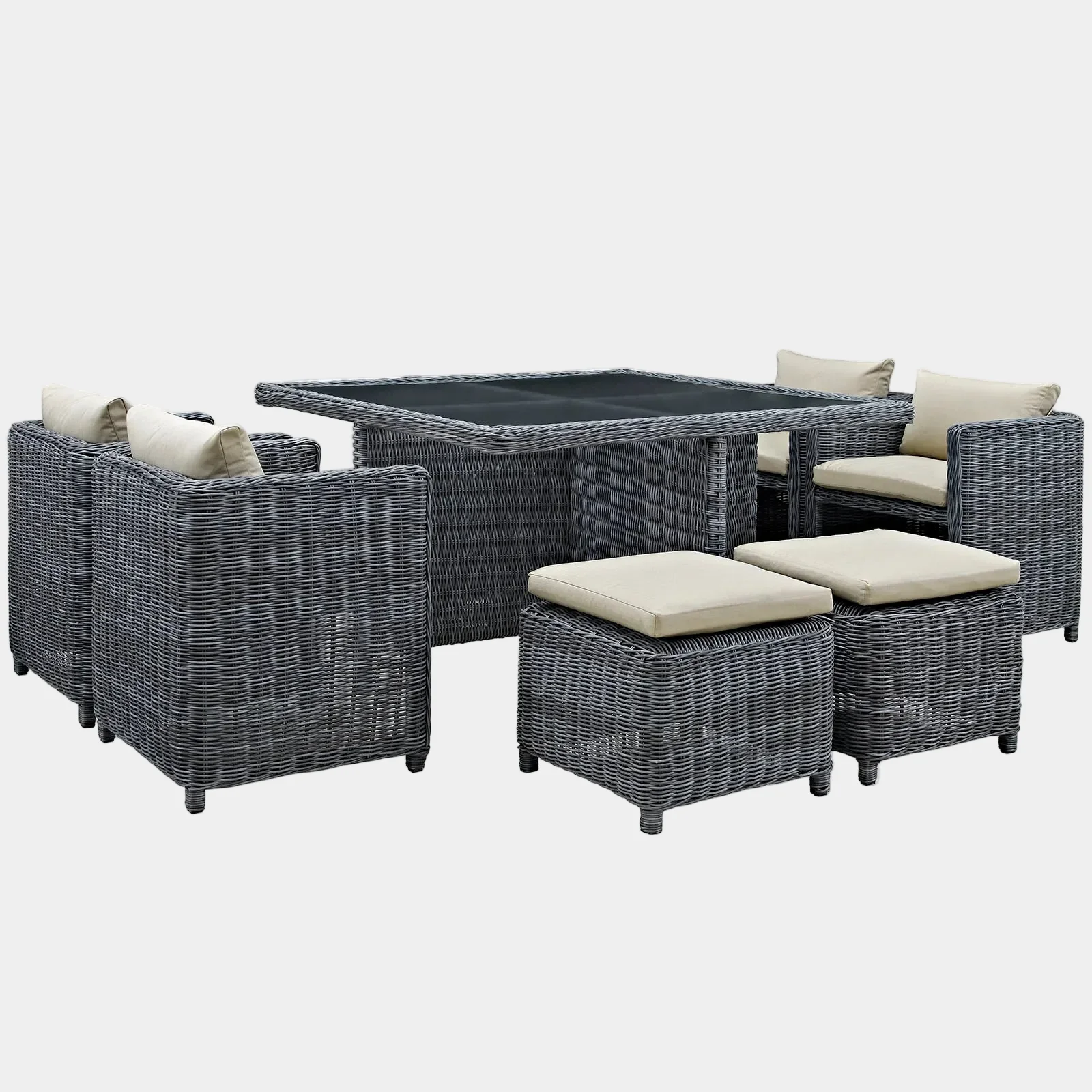 Summon 9 Piece Outdoor Patio Sunbrella® Dining Set - Image 5