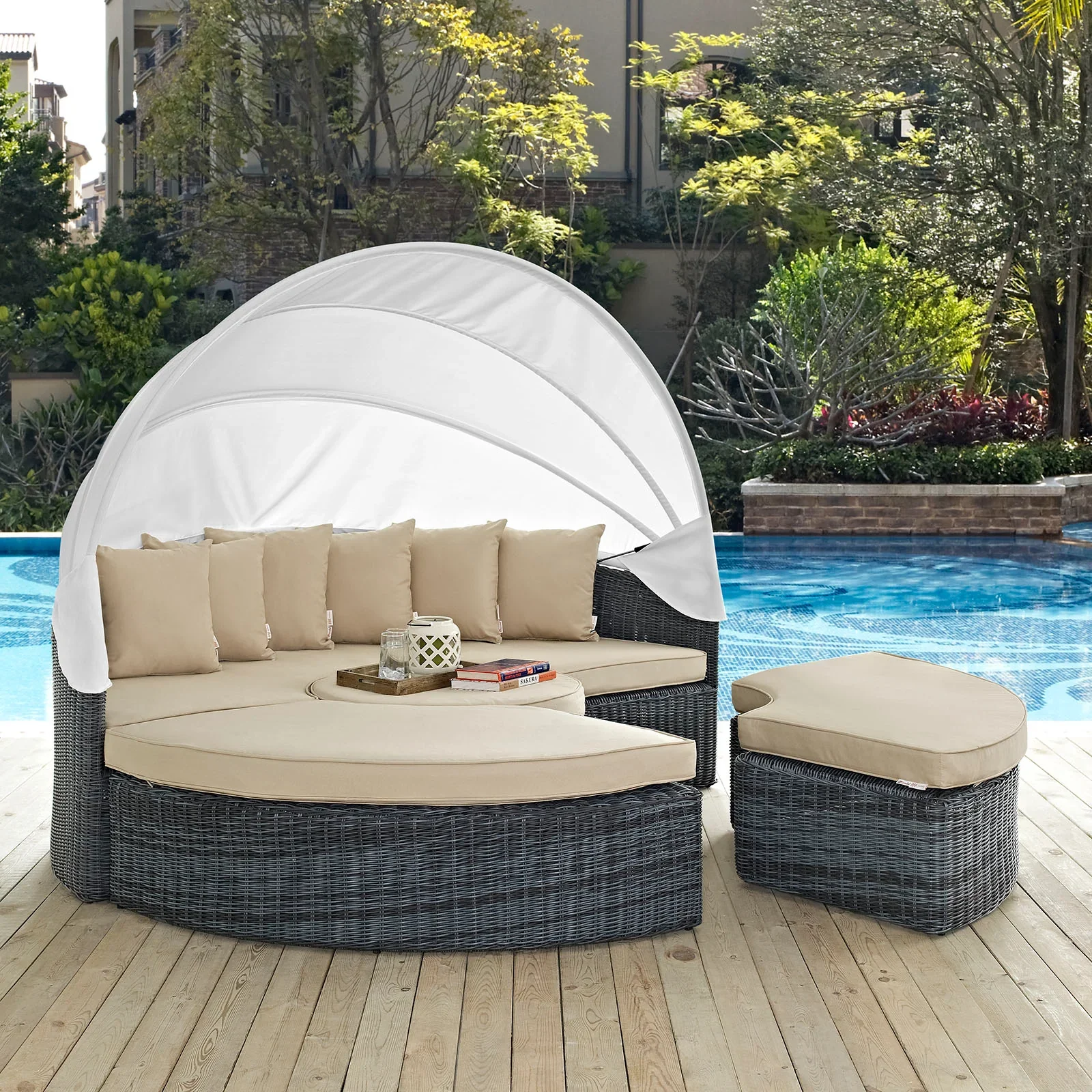Summon Canopy Outdoor Patio Sunbrella® Daybed - Image 8