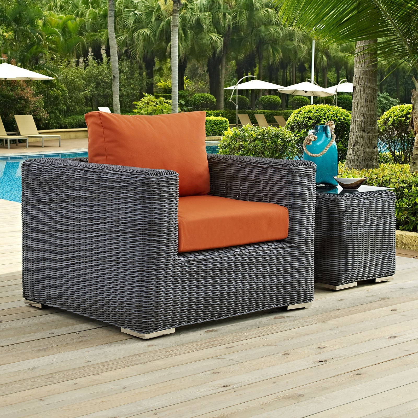 Summon Outdoor Patio Fabric Sunbrella® Armchair - Image 15