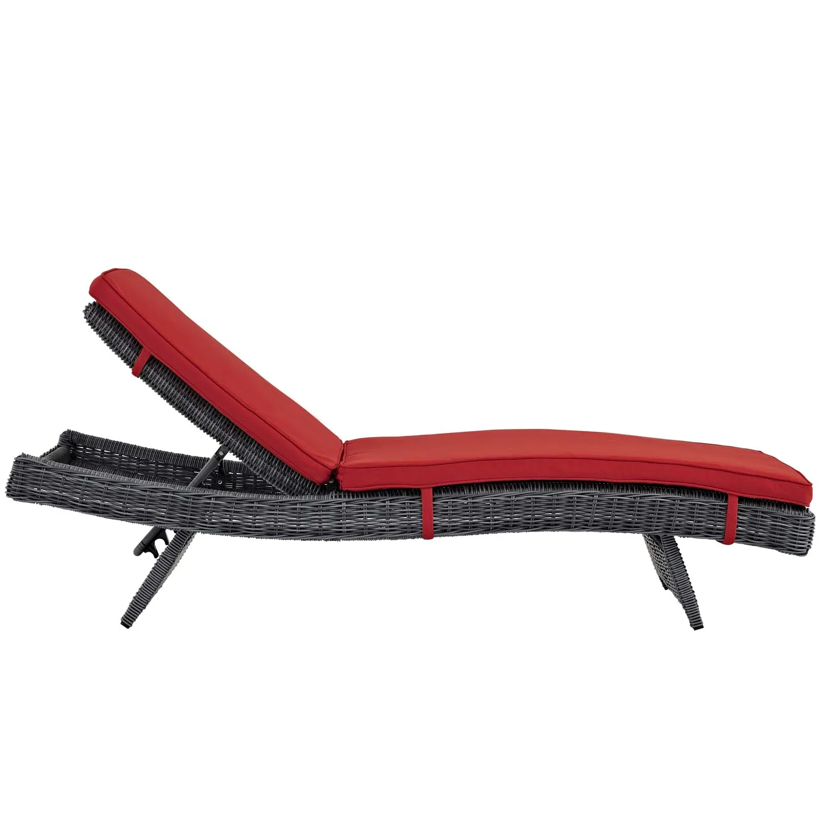 Summon Outdoor Patio Sunbrella® Chaise in Canvas Red - Image 3