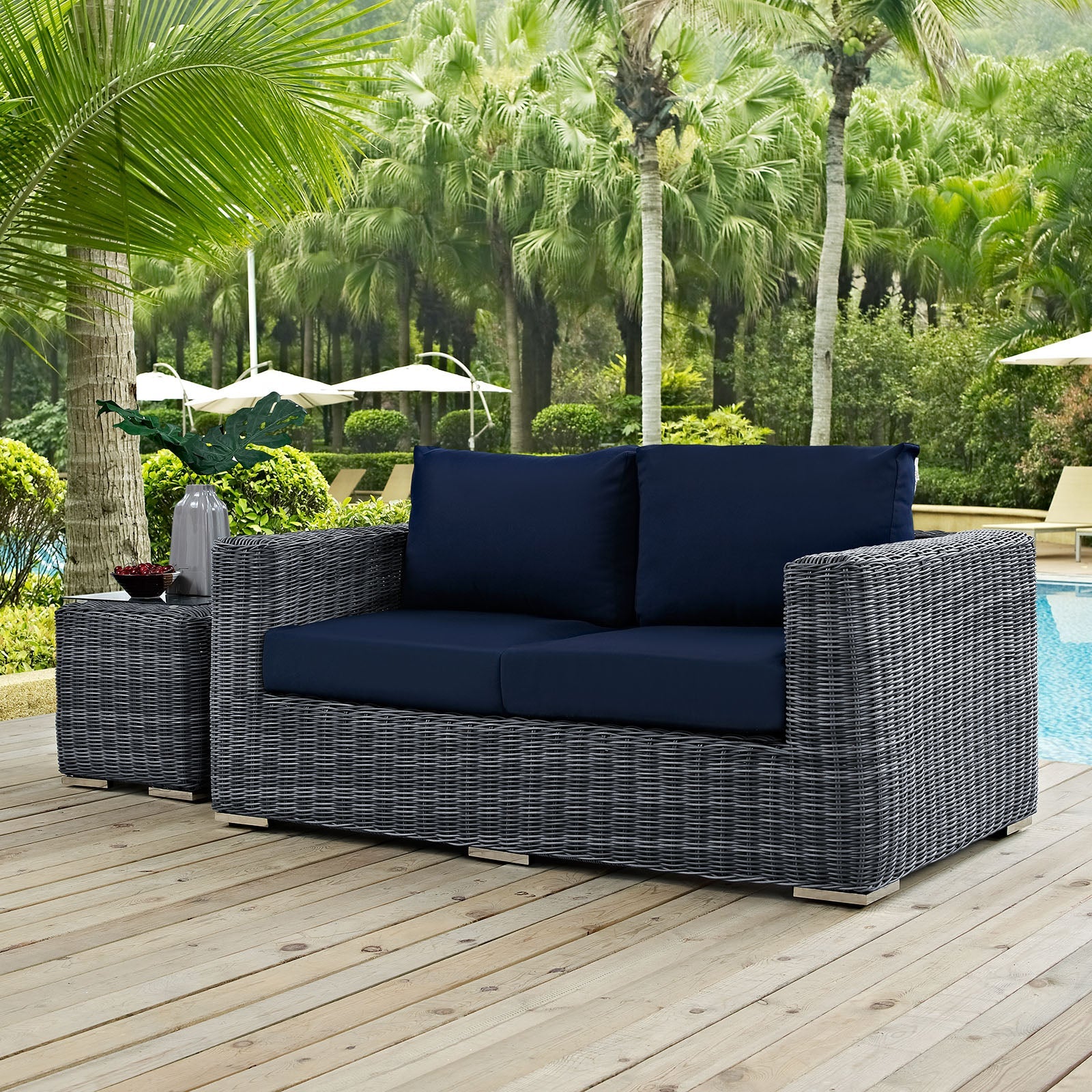 Summon Outdoor Patio Sunbrella® Loveseat - Image 2