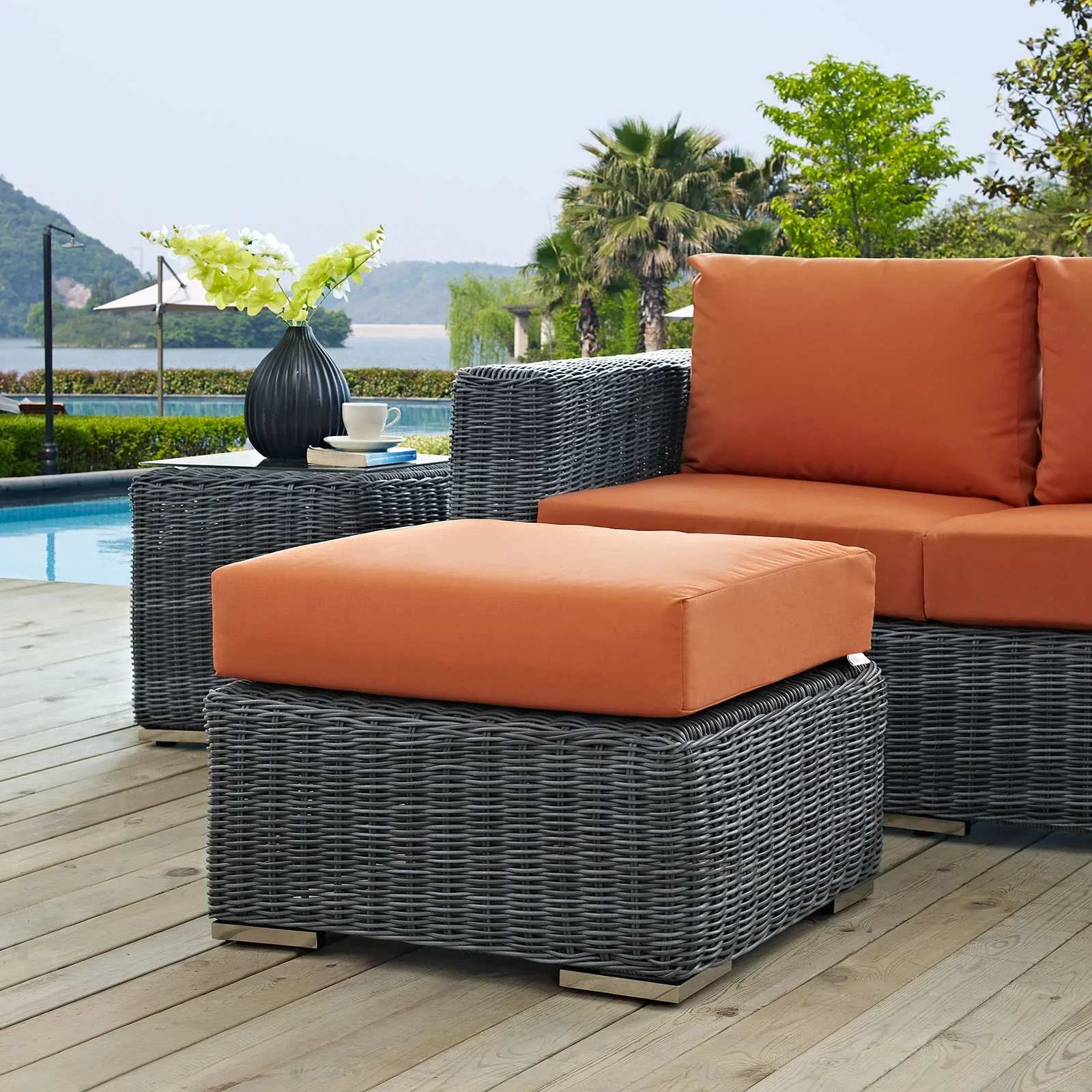 Summon Outdoor Patio Sunbrella® Ottoman - Image 11