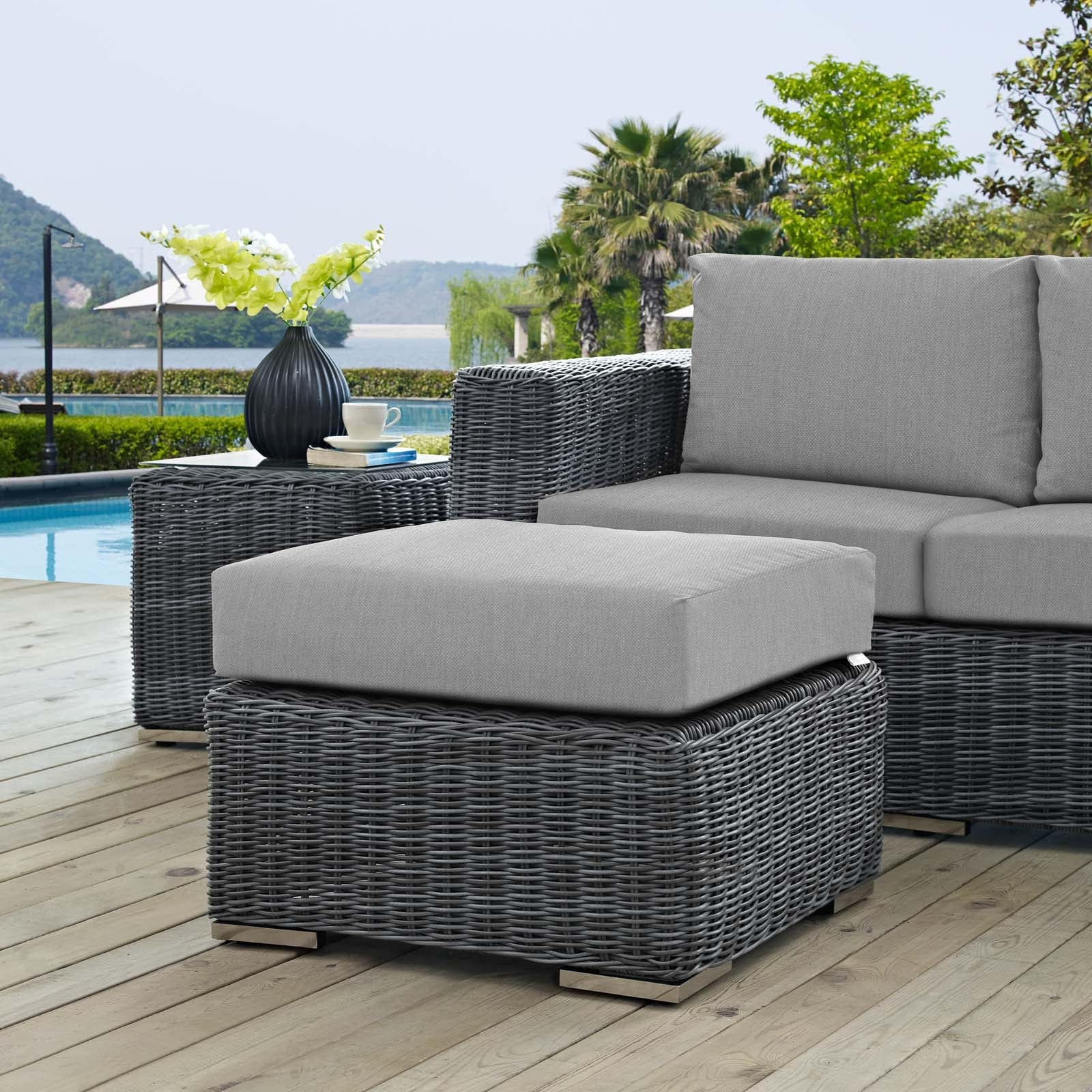 Summon Outdoor Patio Sunbrella® Ottoman - Image 5