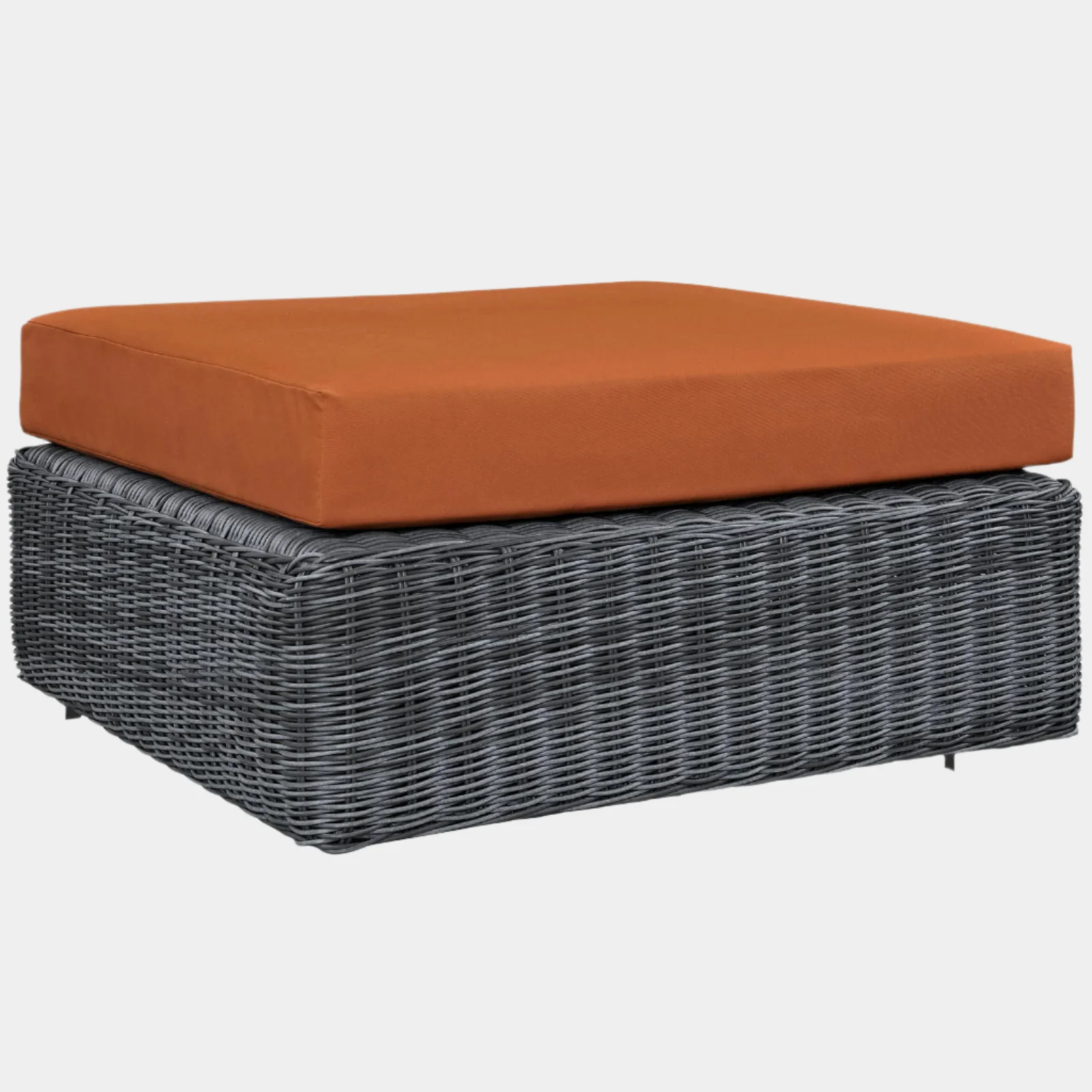 Summon Outdoor Patio Sunbrella® Square Ottoman in Canvas Tuscan
