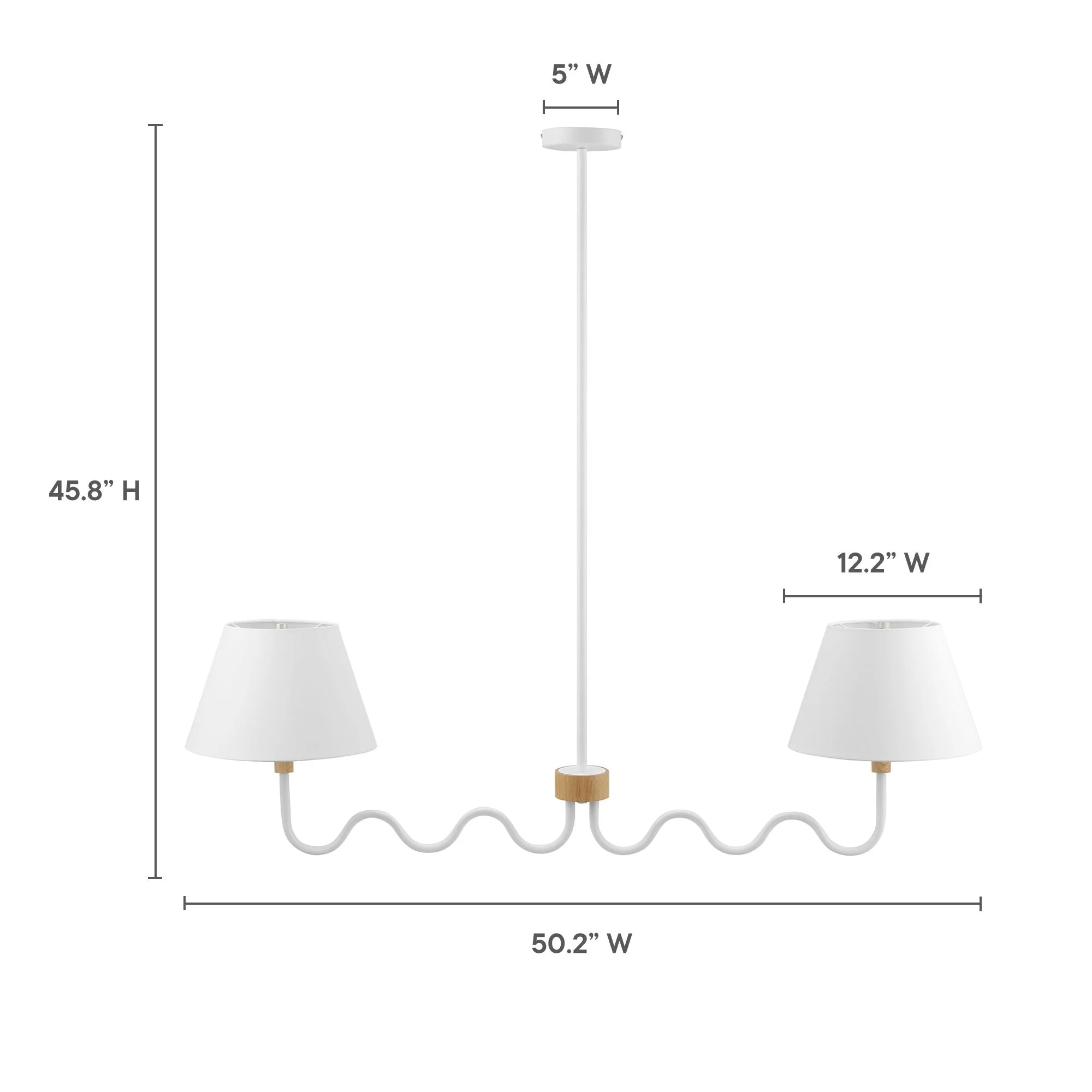 Sunlit Squiggle 2-Arm Pendant Light - Image 9