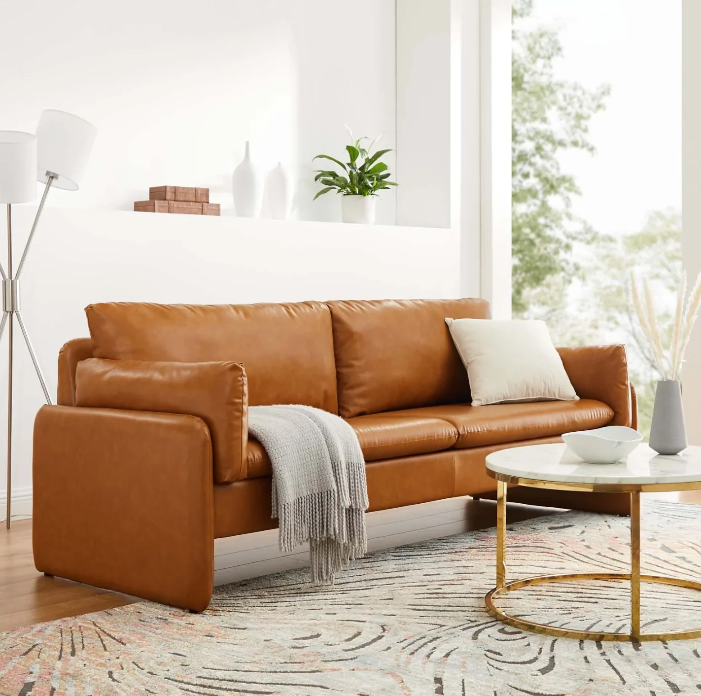 Sunny Vegan Leather Sofa - Image 2