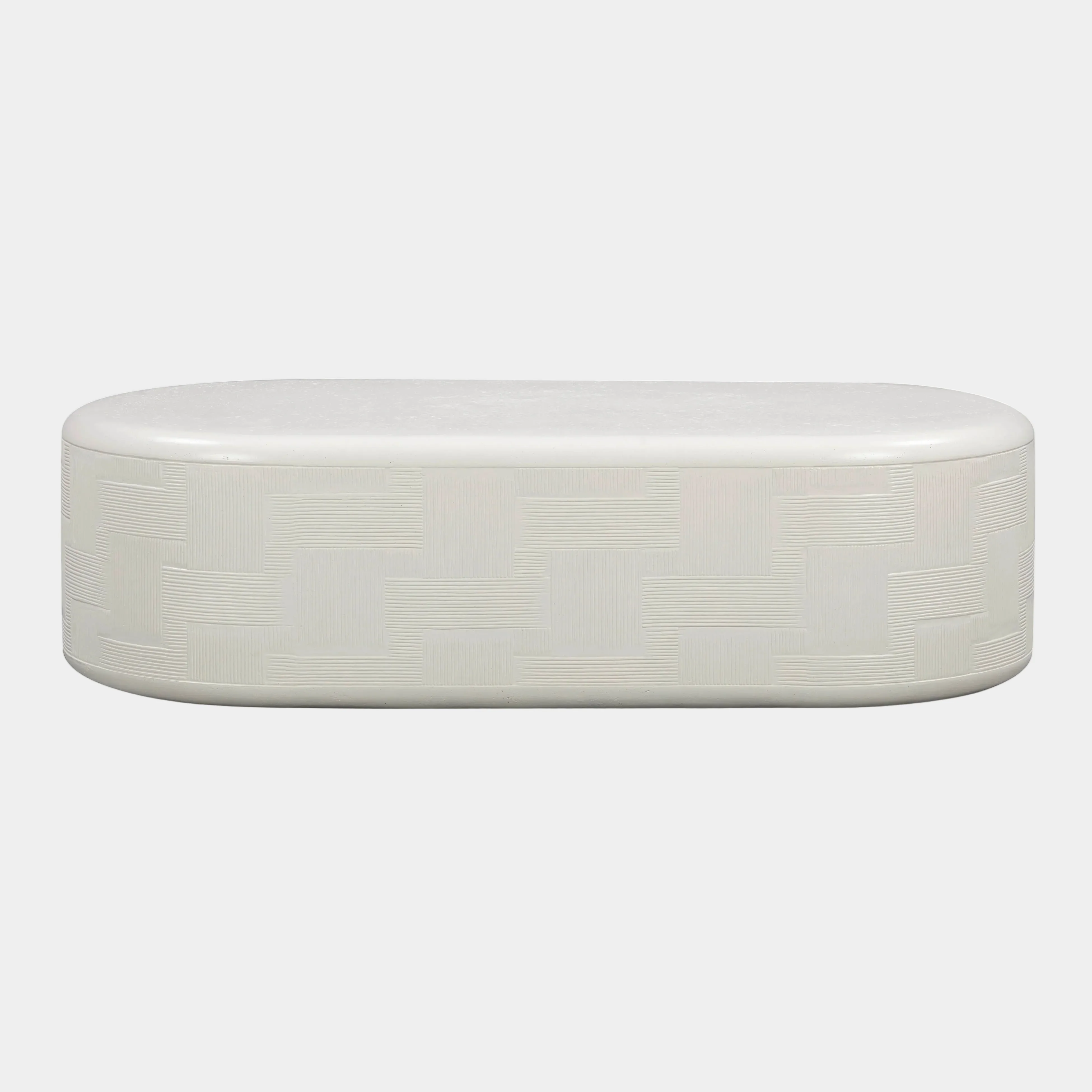 Suraya 55" Indoor/Outdoor Concrete Rounded Coffee Table