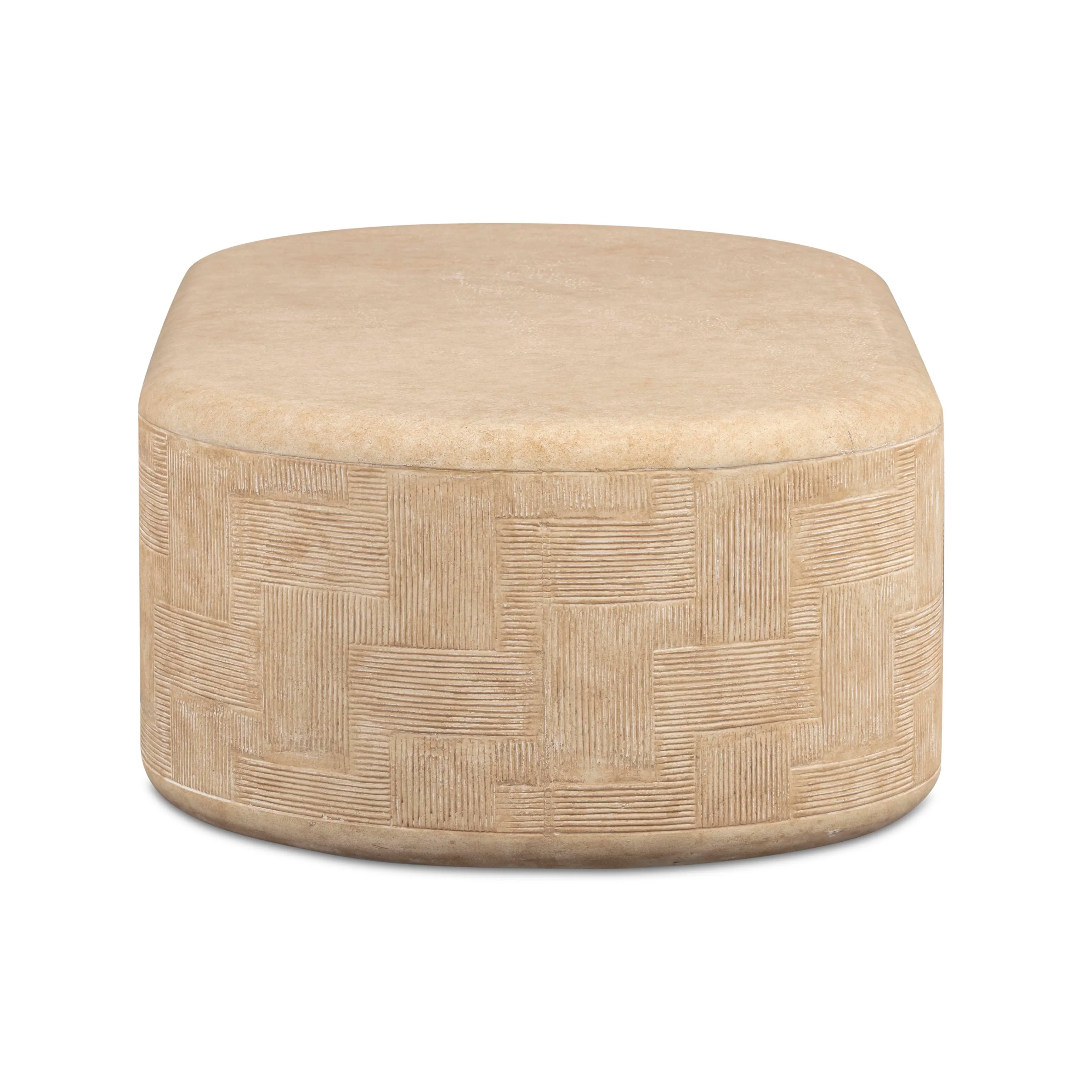 Suraya 55" Indoor/Outdoor Concrete Rounded Coffee Table - Image 12