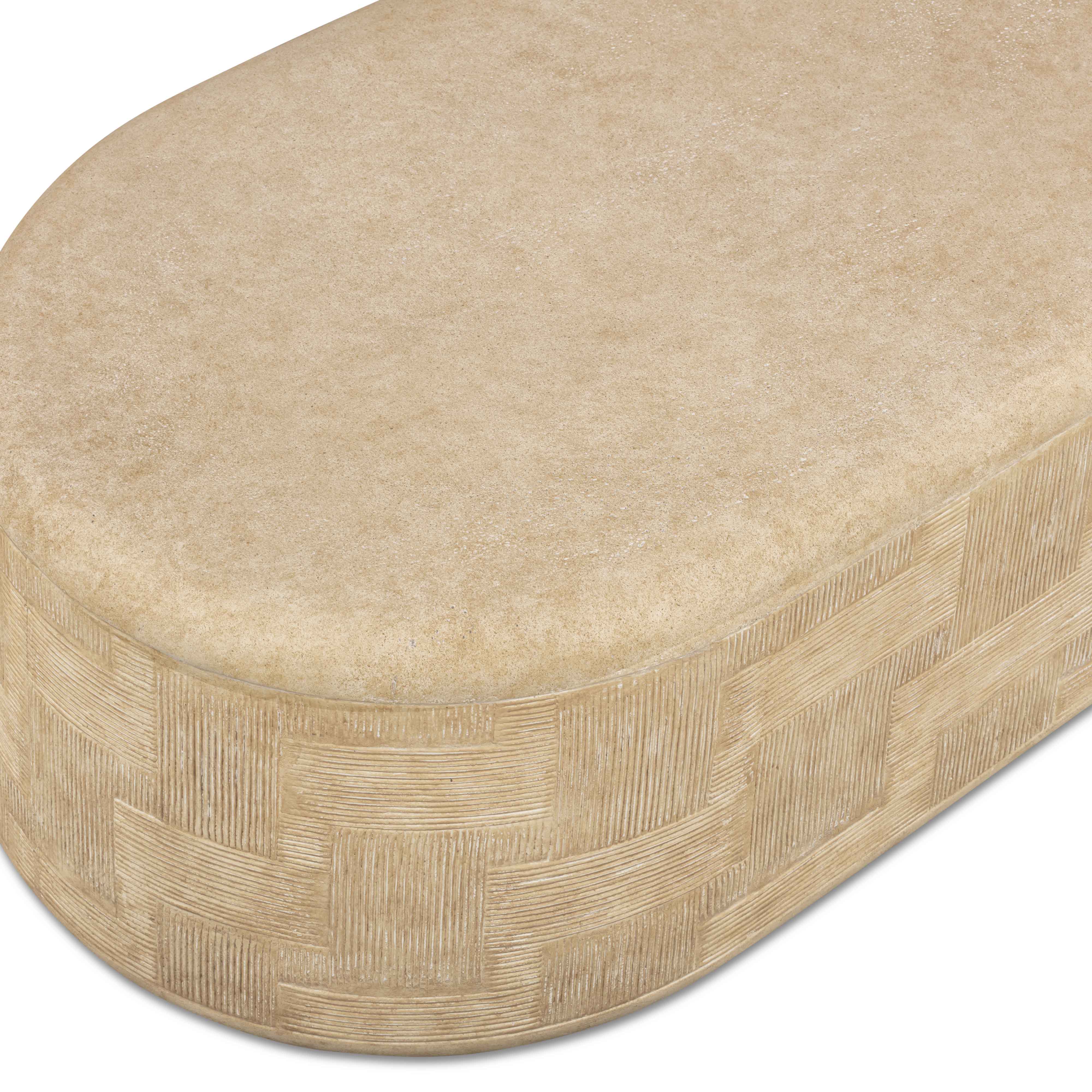 Suraya 55" Indoor/Outdoor Concrete Rounded Coffee Table - Image 15