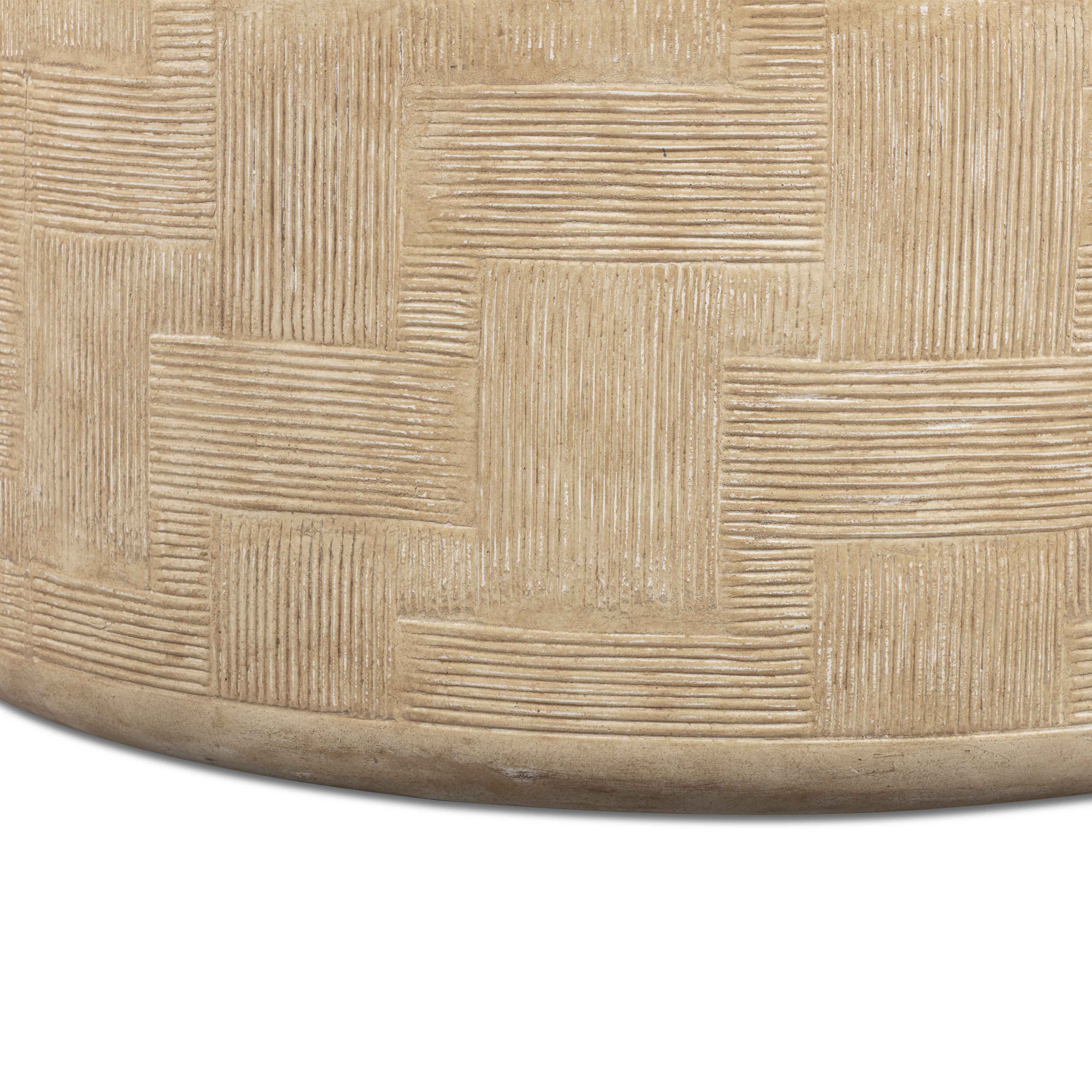 Suraya 55" Indoor/Outdoor Concrete Rounded Coffee Table - Image 16