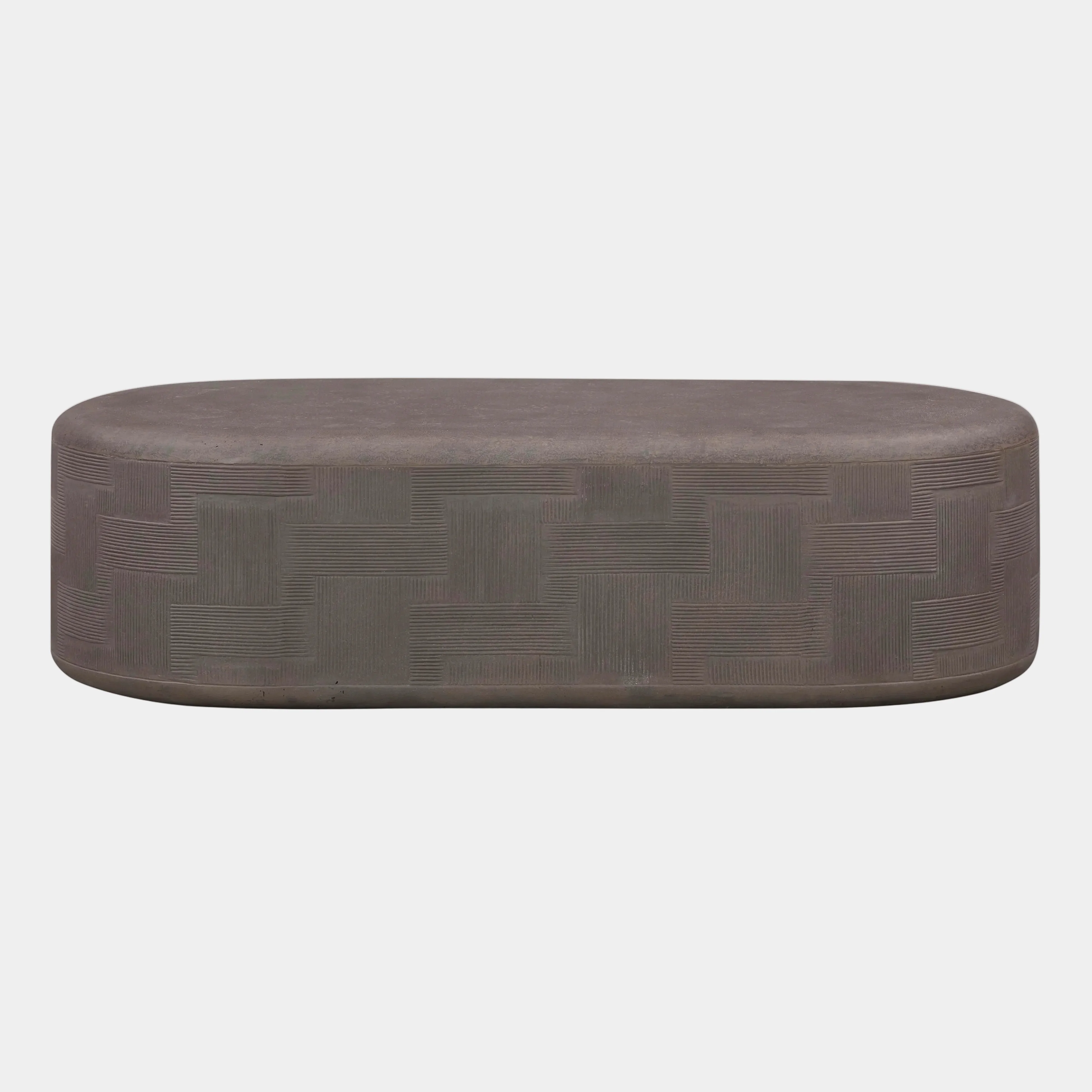 Suraya 55" Indoor/Outdoor Concrete Rounded Coffee Table - Image 18