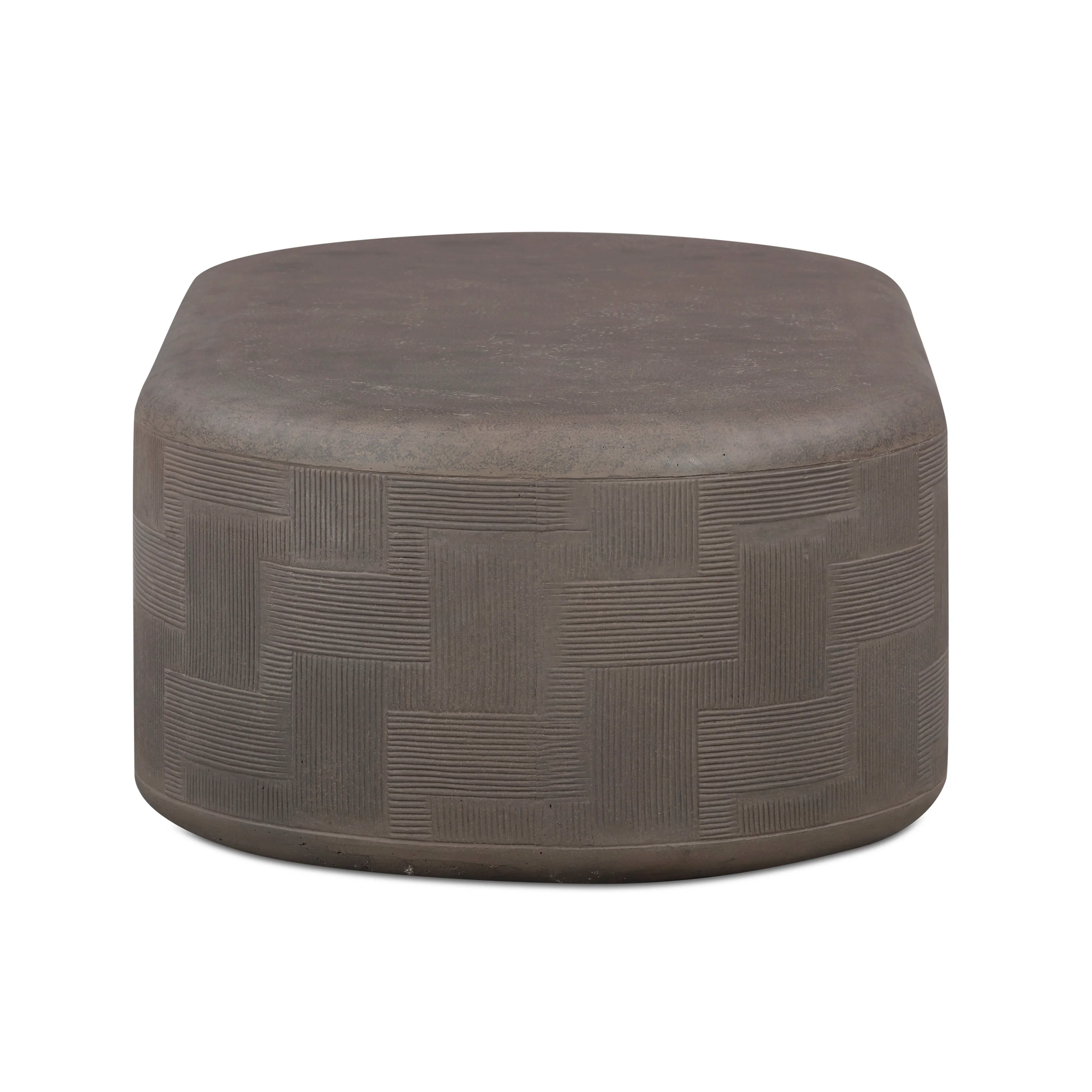 Suraya 55" Indoor/Outdoor Concrete Rounded Coffee Table - Image 21