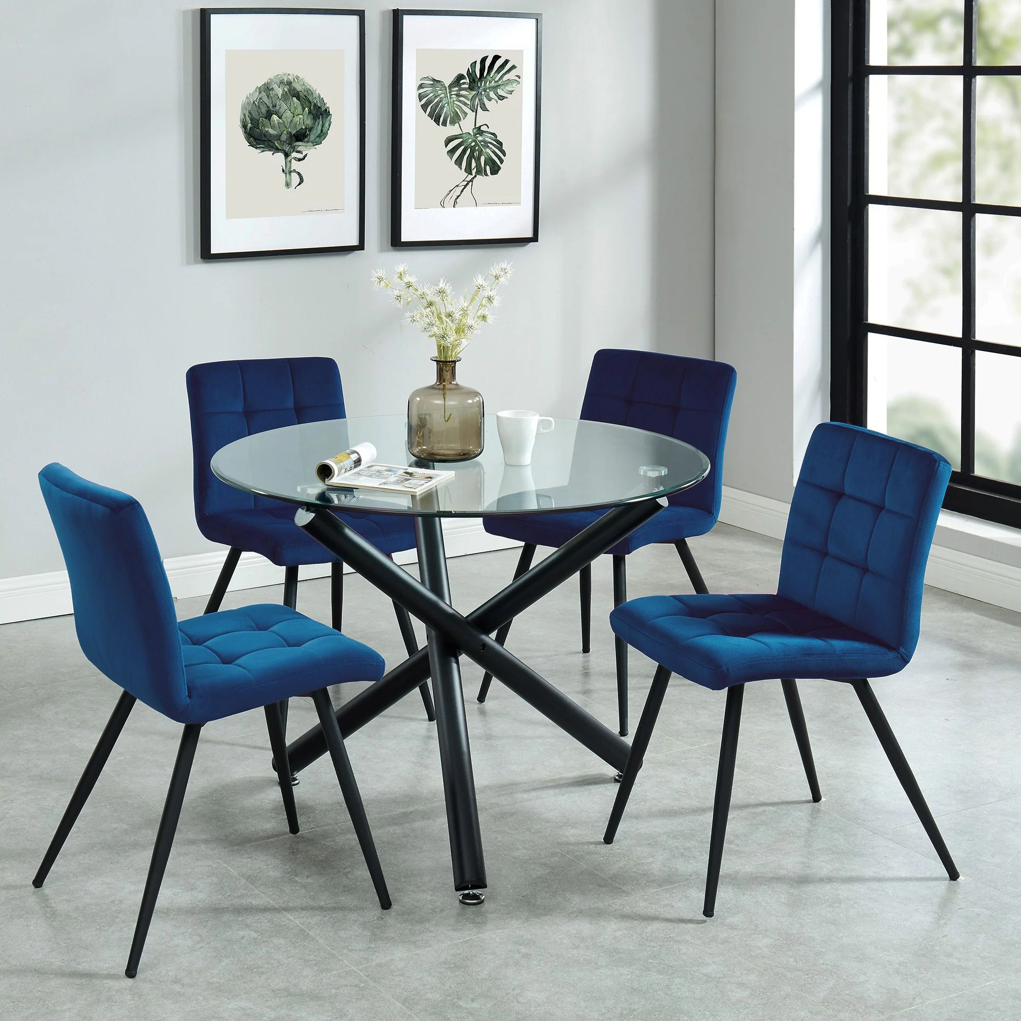 Suzette Round Dining Table in Black - Image 3