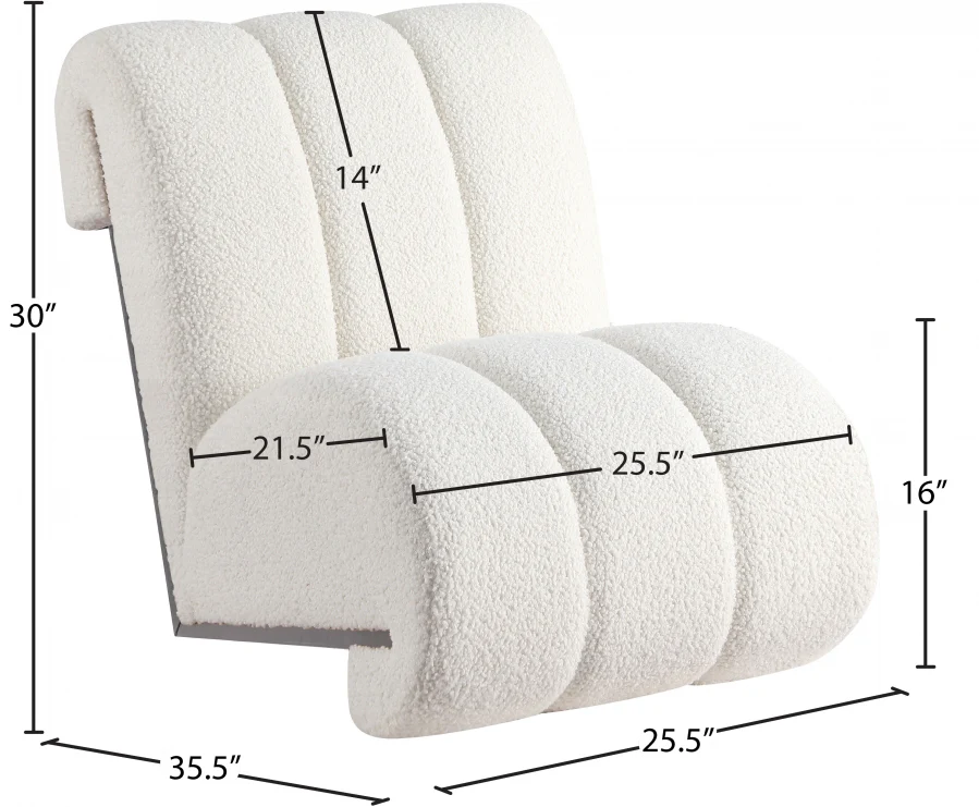 Swoon Faux Sheepskin Upholstered Accent Chair - Image 17