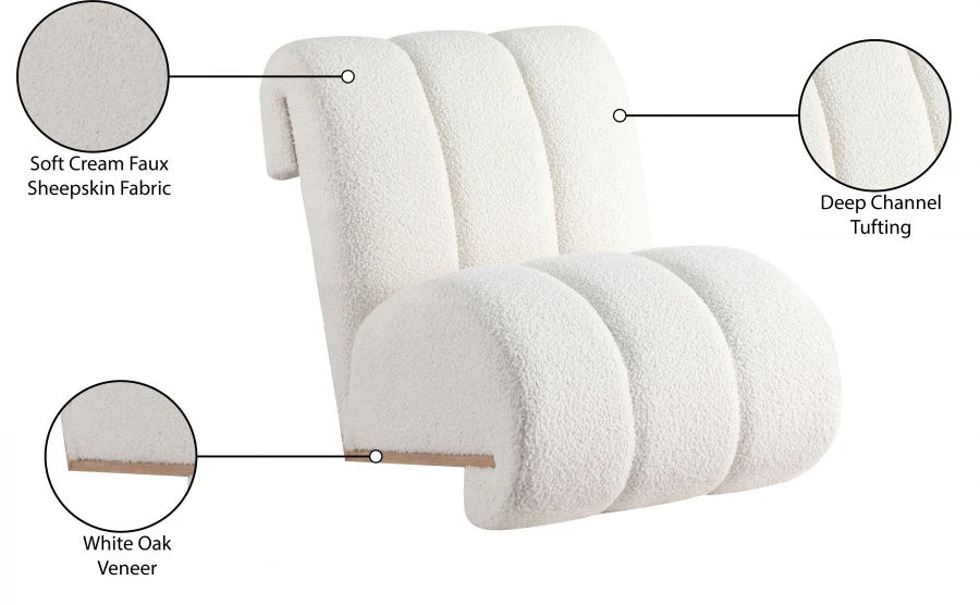 Swoon Faux Sheepskin Upholstered Accent Chair - Image 18