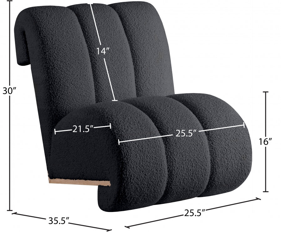 Swoon Faux Sheepskin Upholstered Accent Chair - Image 8