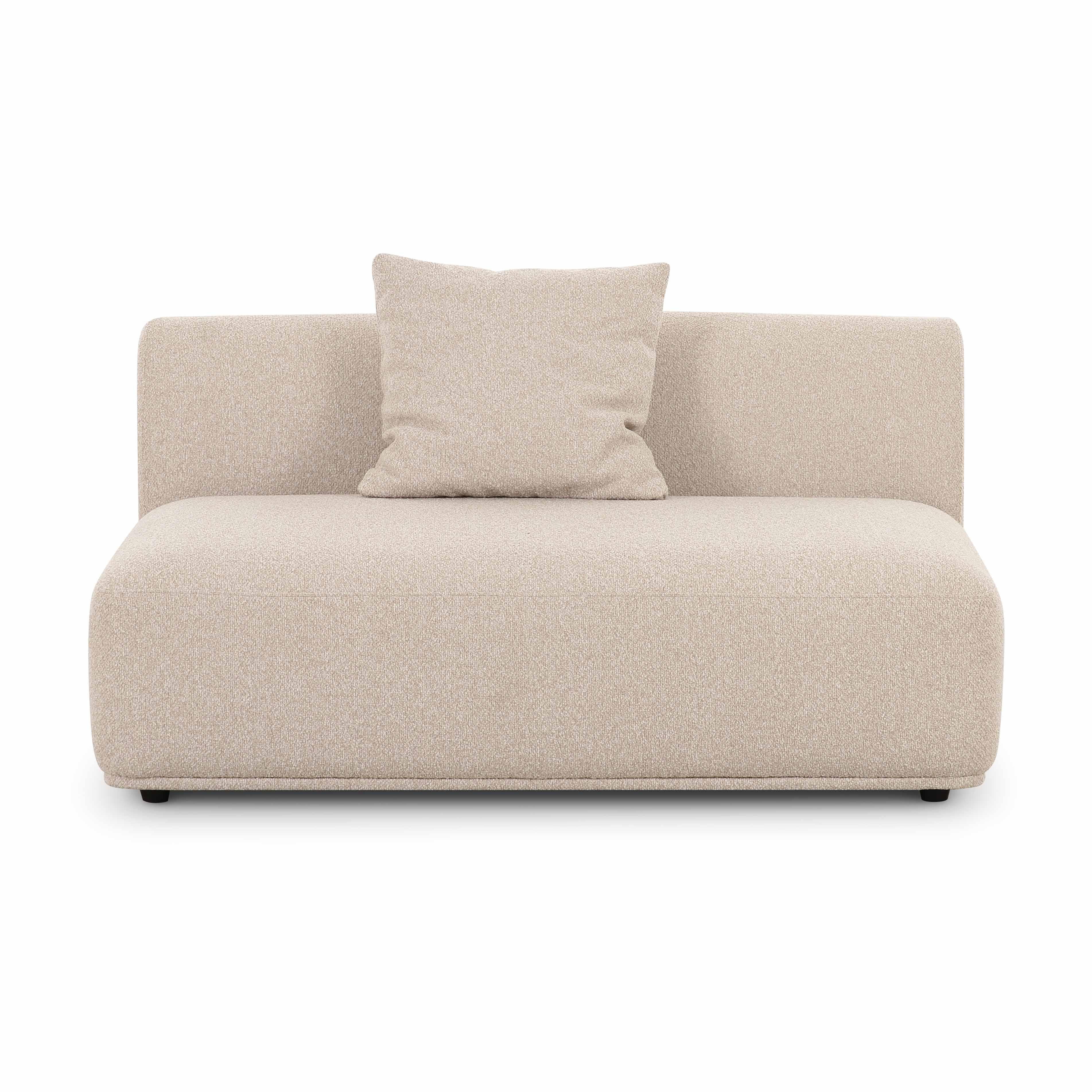 Sylvie 54" Cream Performance Boucle Armless Loveseat - Image 2