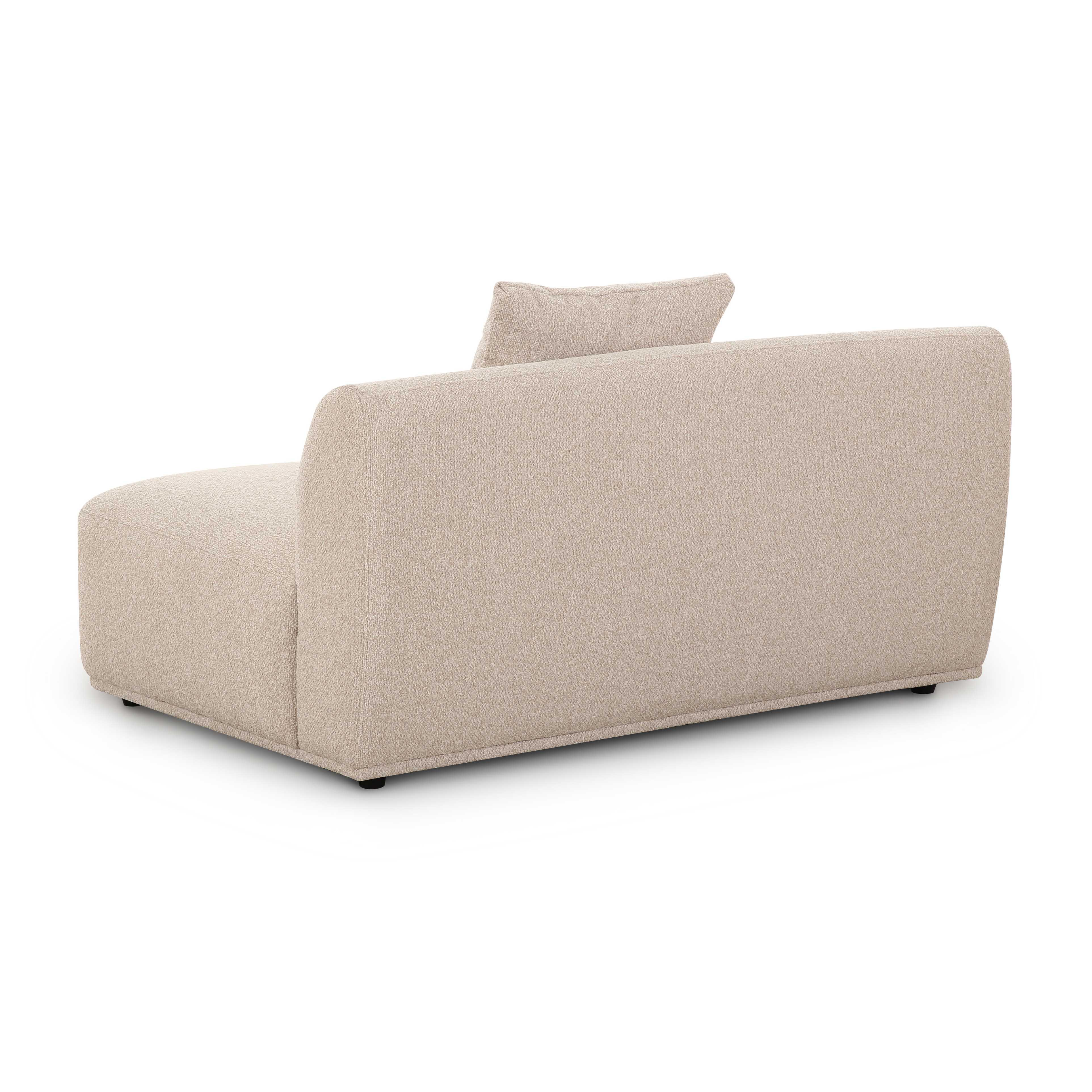 Sylvie 54" Cream Performance Boucle Armless Loveseat - Image 3