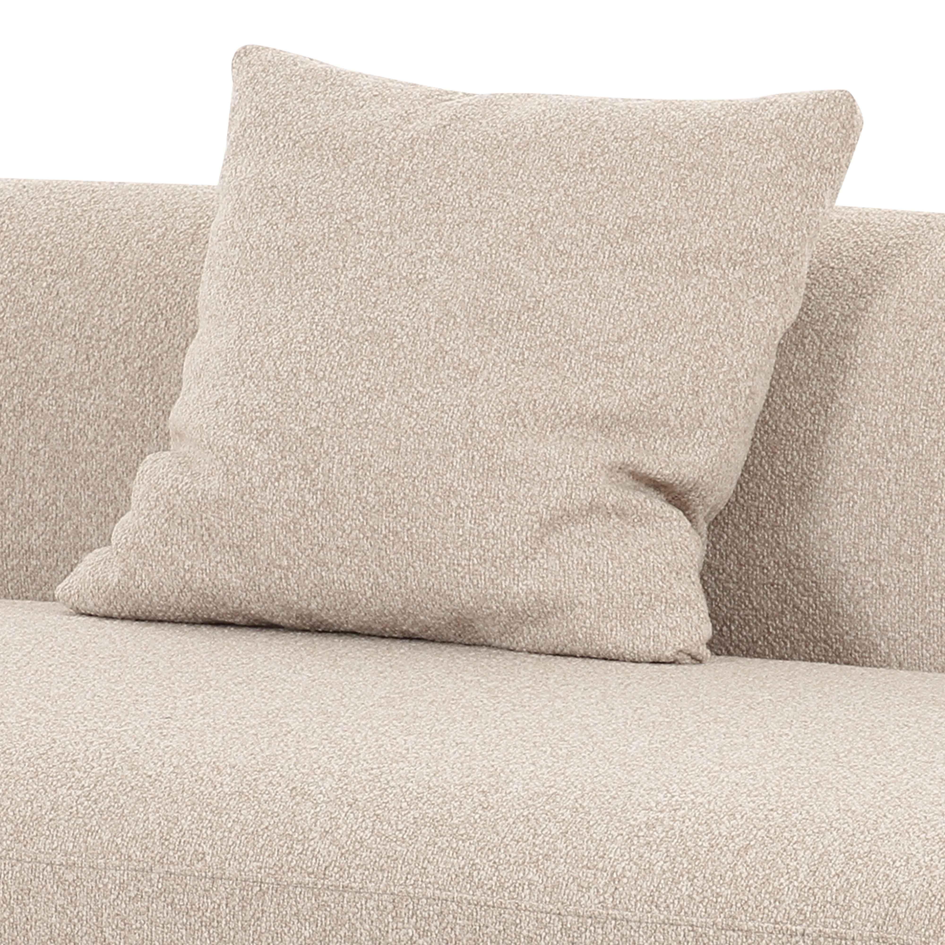 Sylvie 54" Cream Performance Boucle Armless Loveseat - Image 4