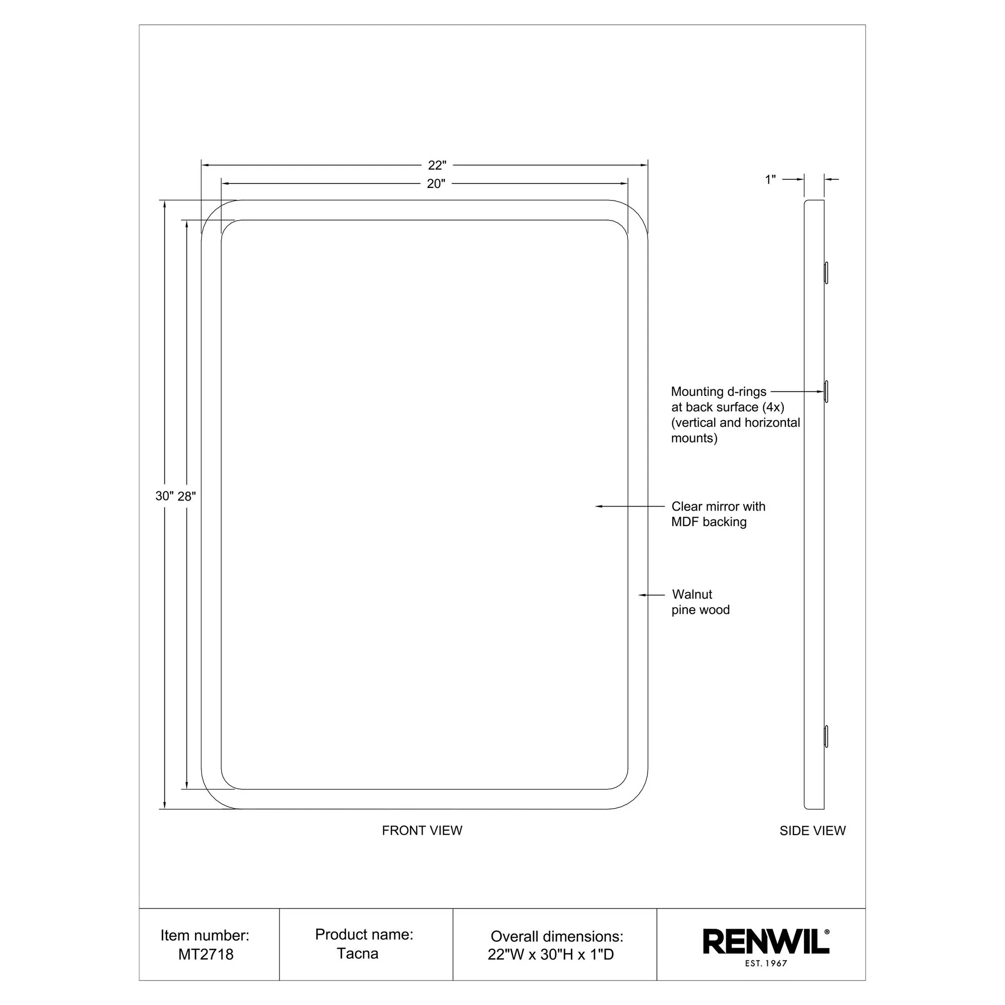 Tacna Wall Mirror - Image 6
