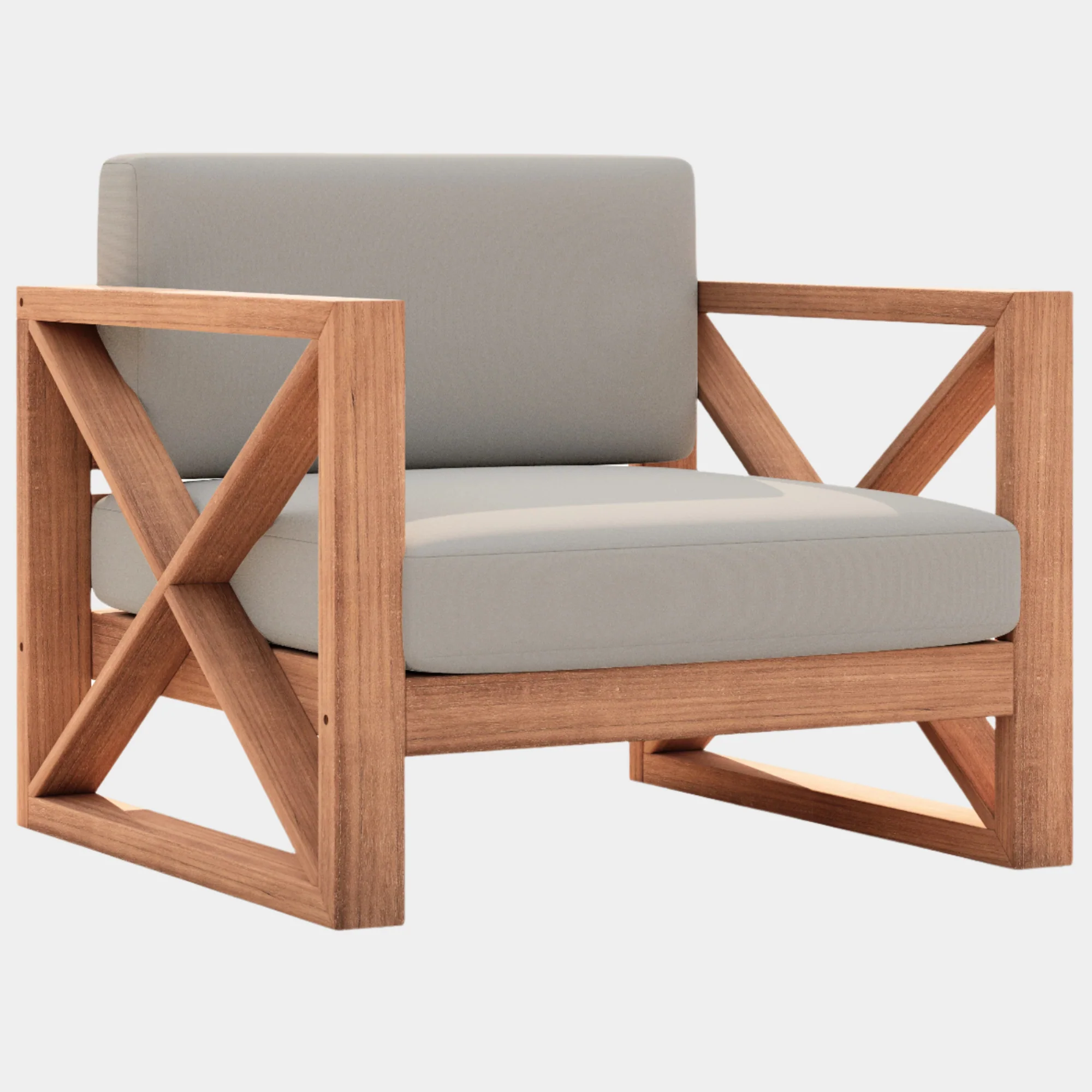 Anguilla Water Resistant Fabric Upholsetered Outdoor Patio Accent Chair - Image 10