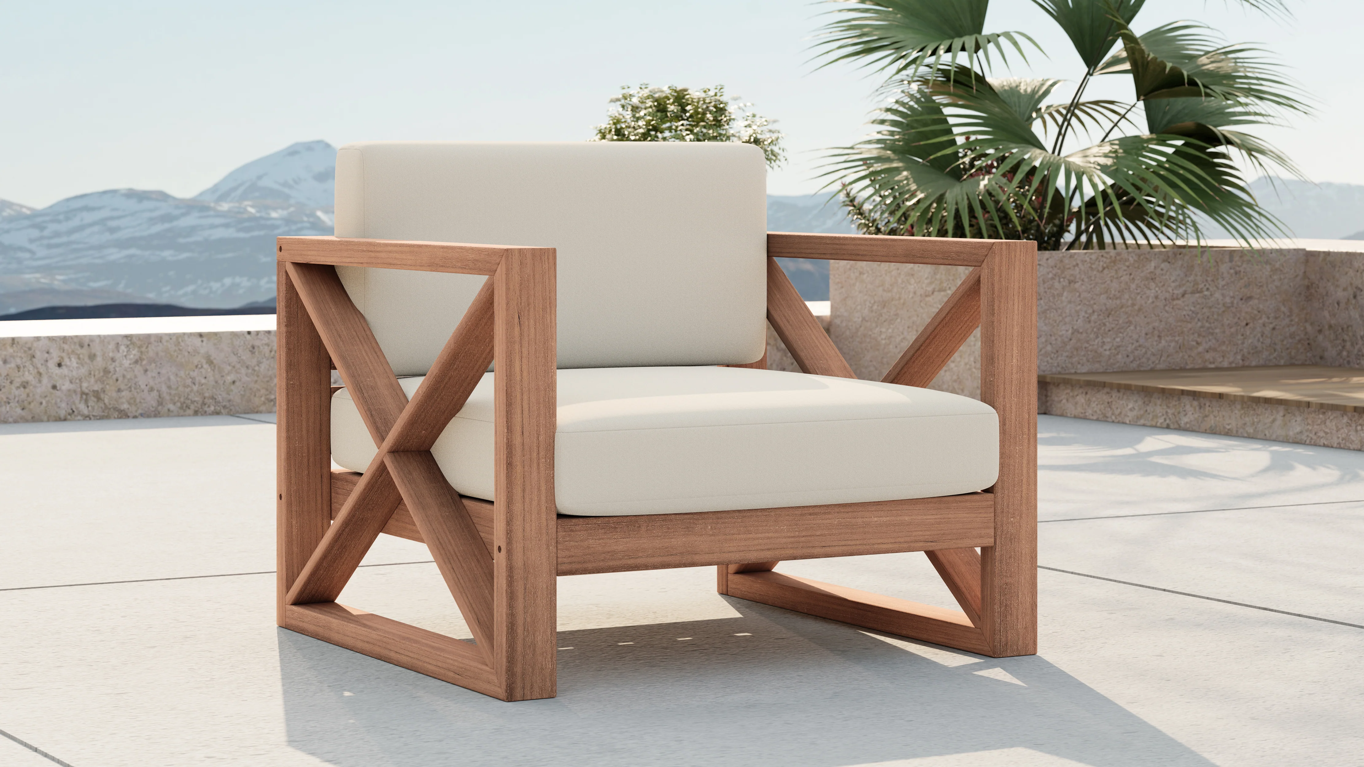 Anguilla Water Resistant Fabric Upholsetered Outdoor Patio Accent Chair - Image 20