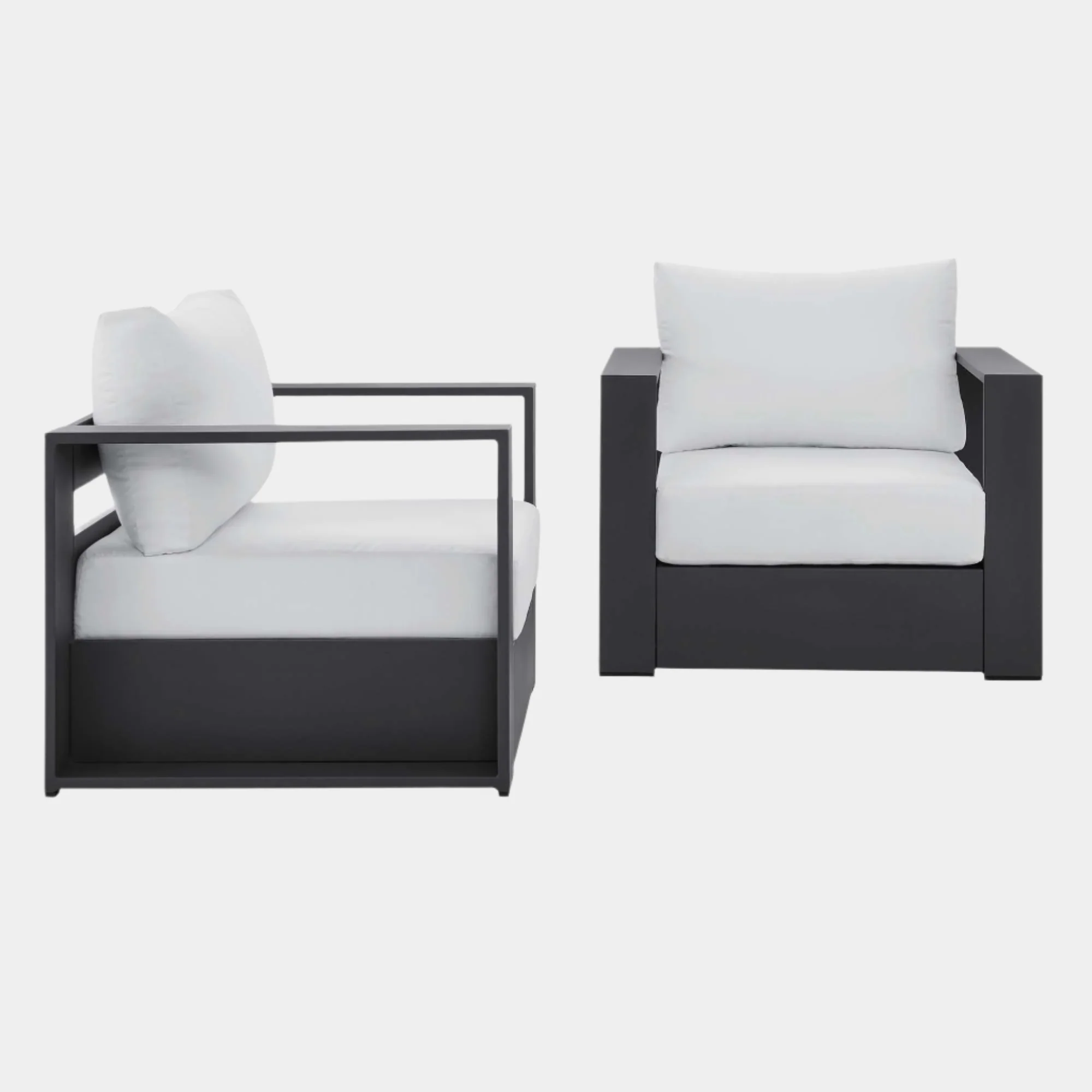 Tahoe 2-Piece Outdoor Patio Powder-Coated Aluminum Armchair Set - Image 15