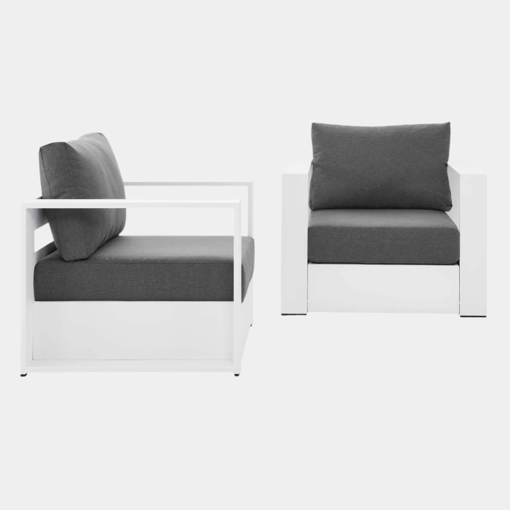 Tahoe 2-Piece Outdoor Patio Powder-Coated Aluminum Armchair Set - Image 22