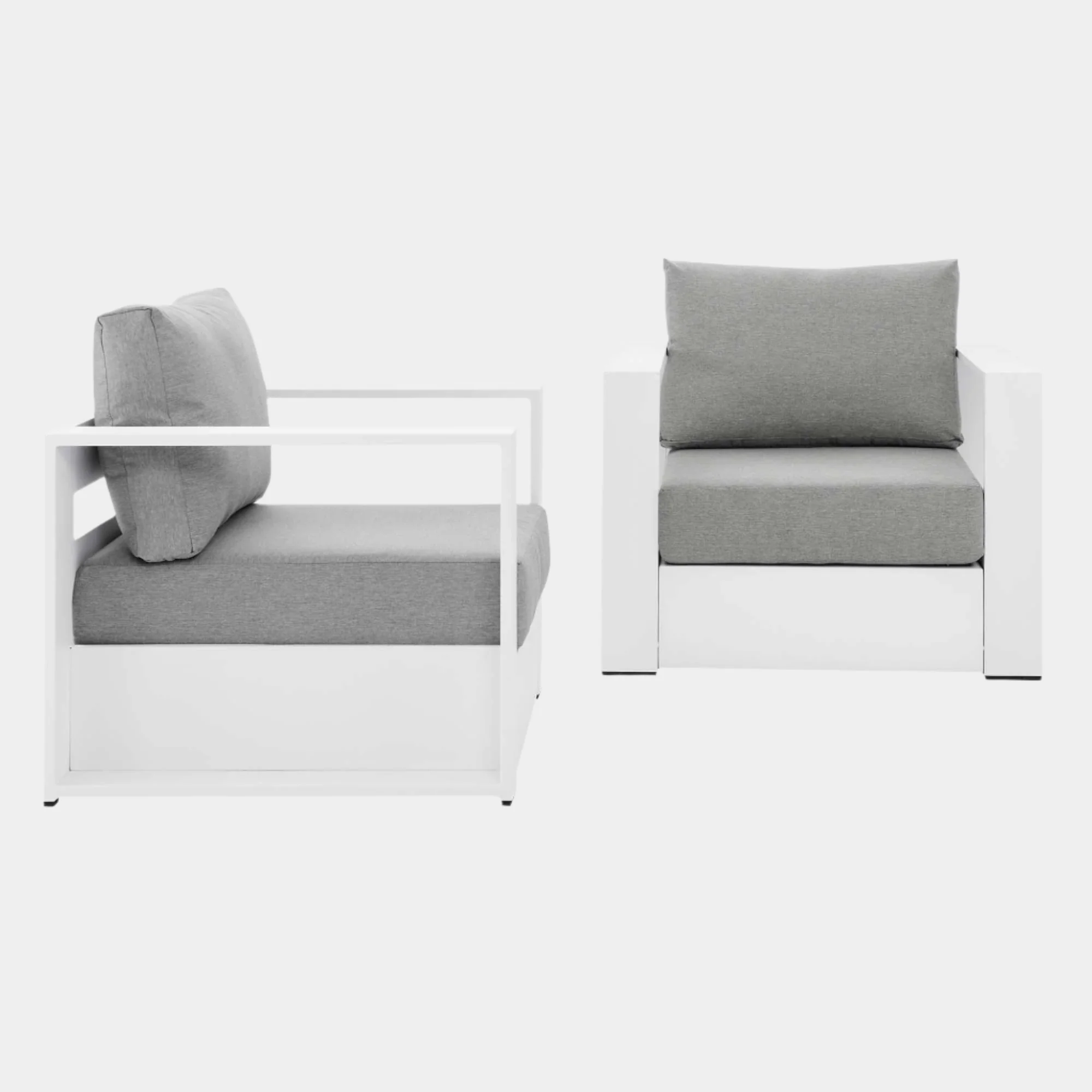 Tahoe 2-Piece Outdoor Patio Powder-Coated Aluminum Armchair Set - Image 29