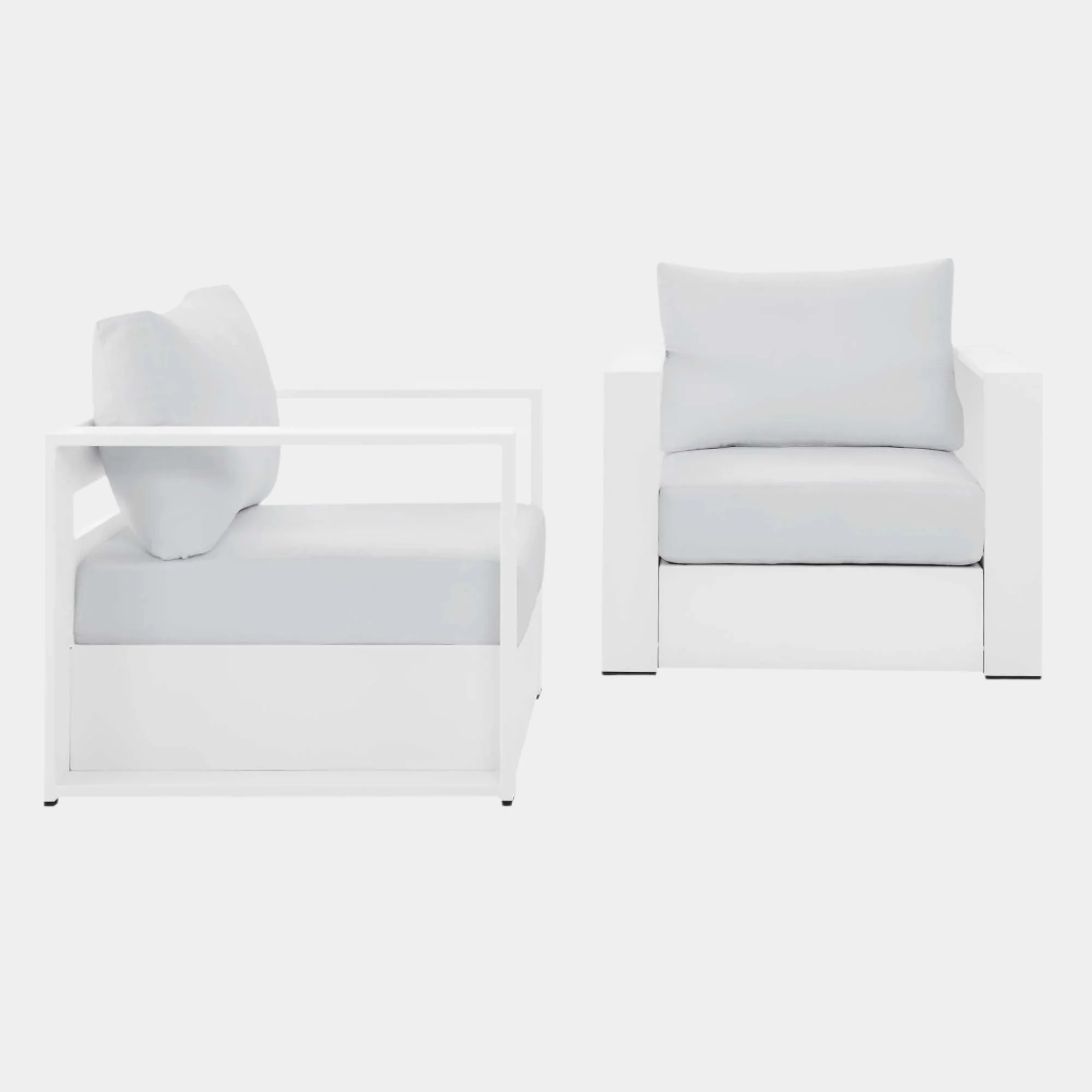 Tahoe 2-Piece Outdoor Patio Powder-Coated Aluminum Armchair Set - Image 36
