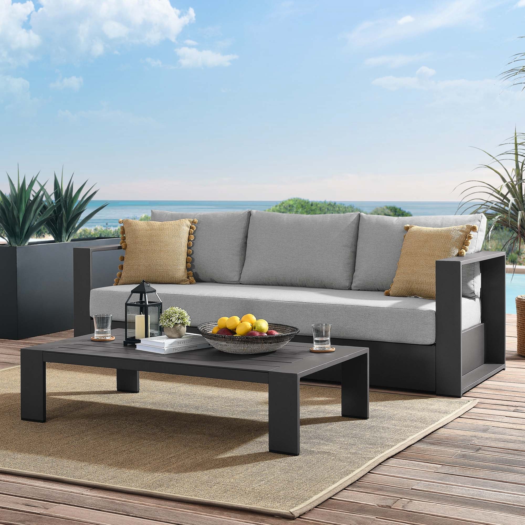 Tahoe 2-Piece Outdoor Patio Powder-Coated Aluminum Set - Image 13