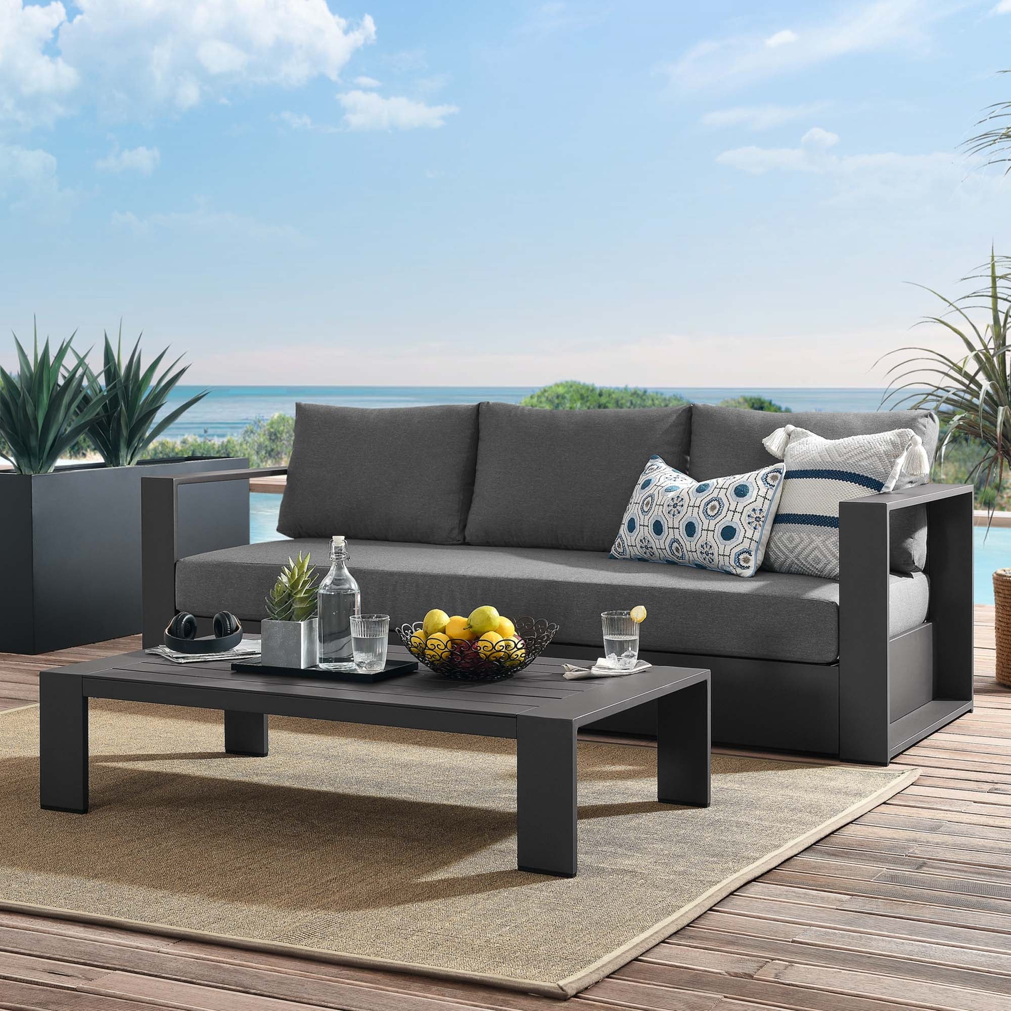 Tahoe 2-Piece Outdoor Patio Powder-Coated Aluminum Set - Image 2