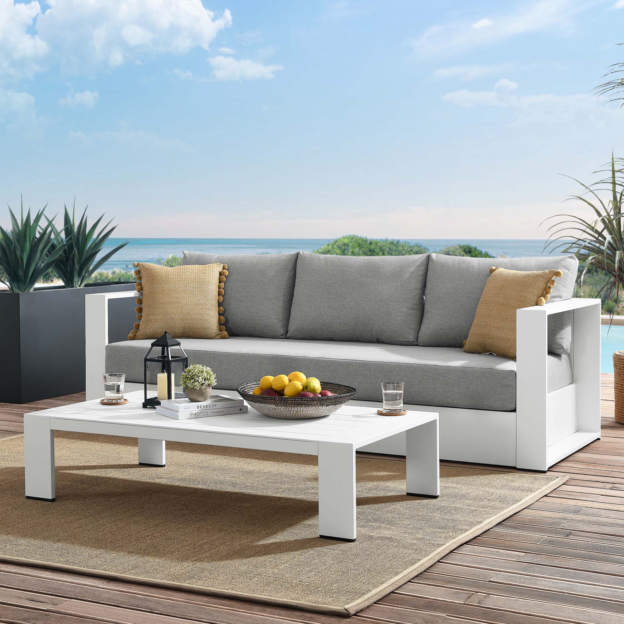 Tahoe 2-Piece Outdoor Patio Powder-Coated Aluminum Set - Image 46
