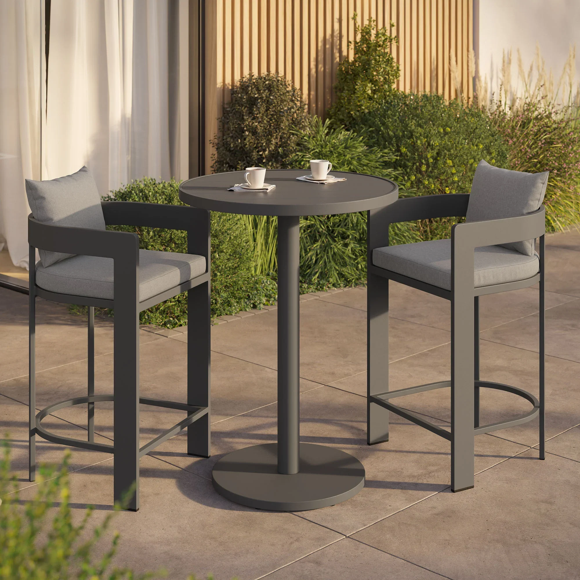 Tahoe 3-Piece Outdoor Aluminum Bar Set - Image 2