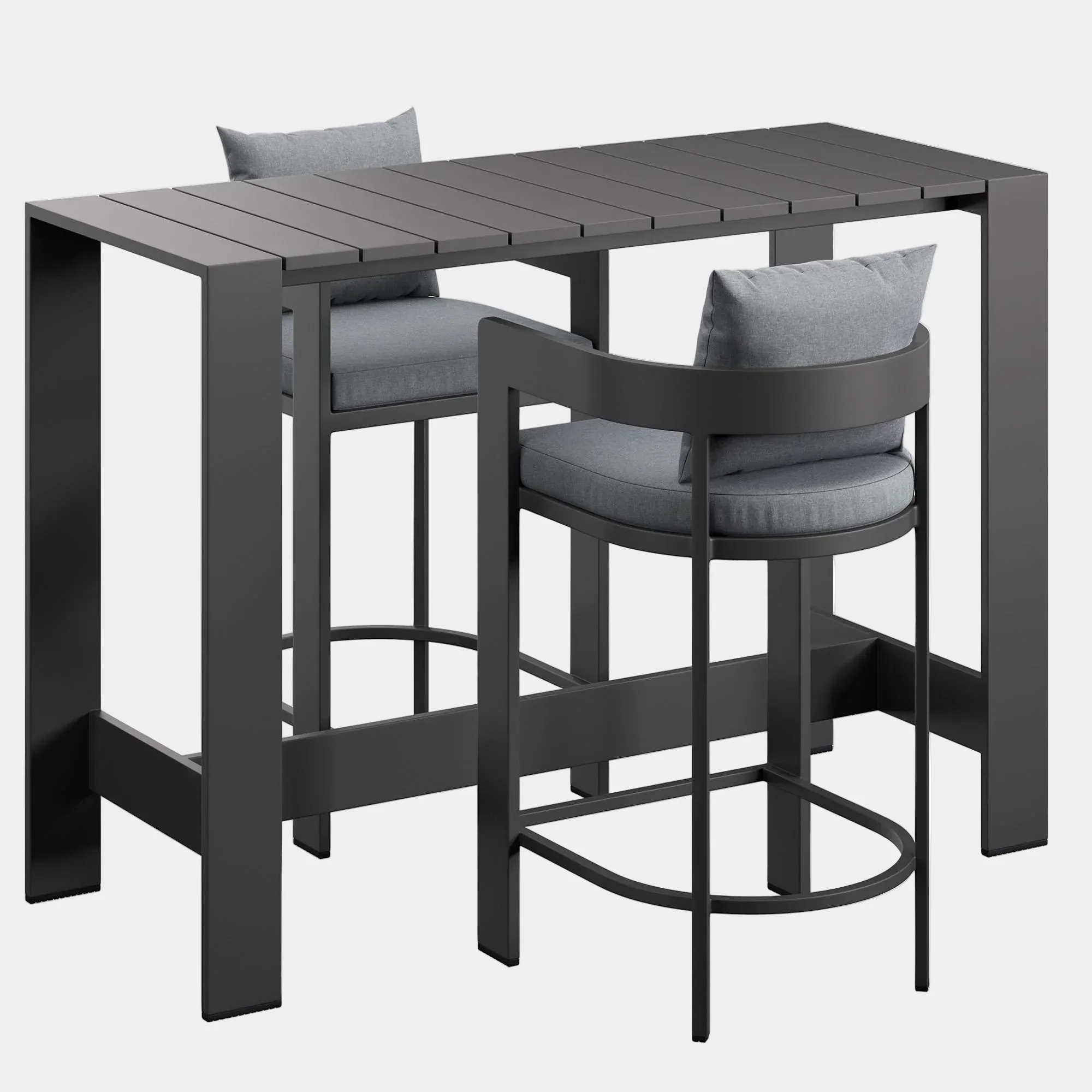 Tahoe 3-Piece Outdoor Aluminum Bar Table Set