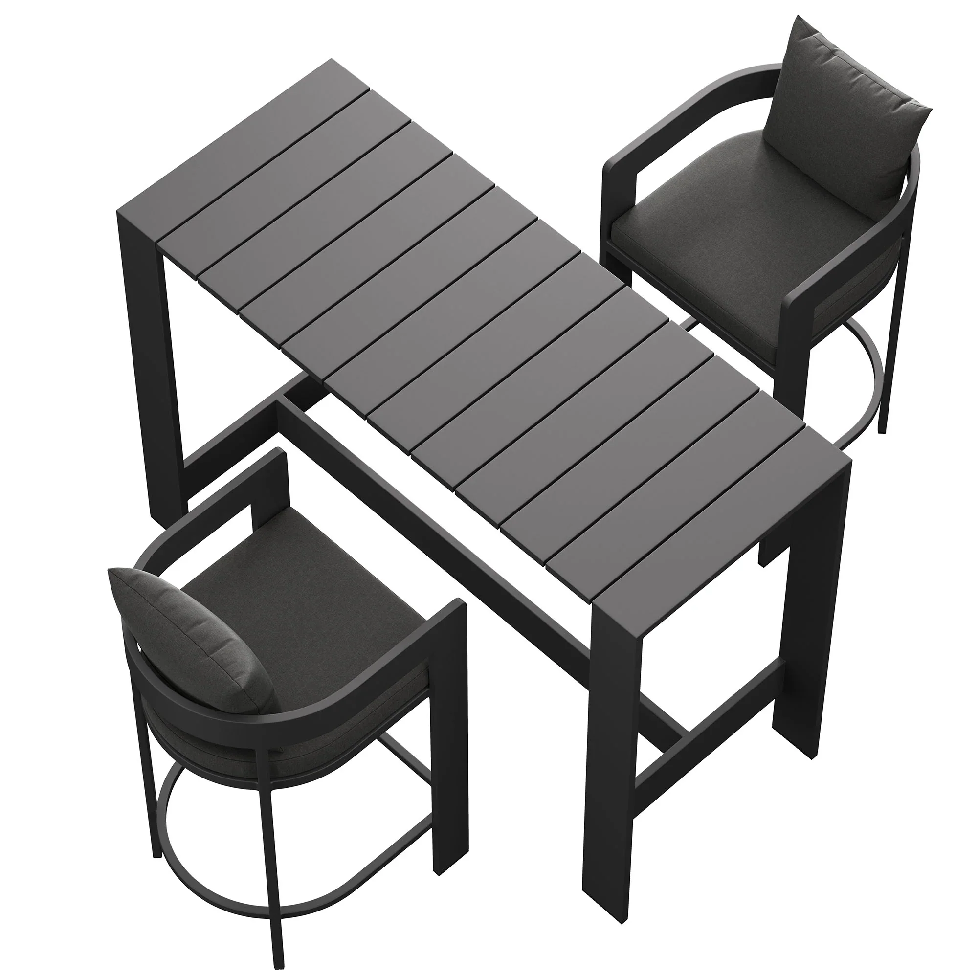 Tahoe 3-Piece Outdoor Aluminum Bar Table Set - Image 10