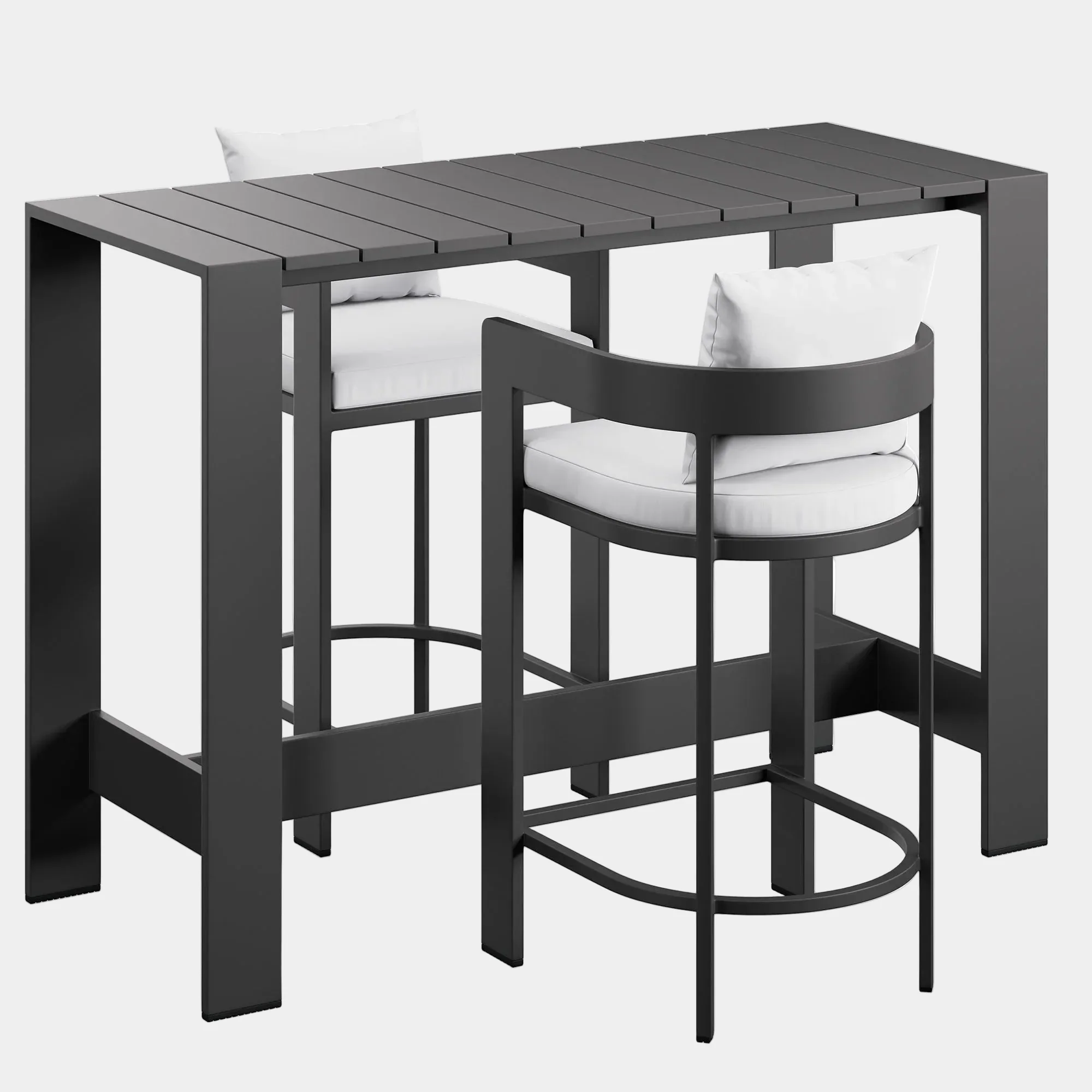 Tahoe 3-Piece Outdoor Aluminum Bar Table Set - Image 15