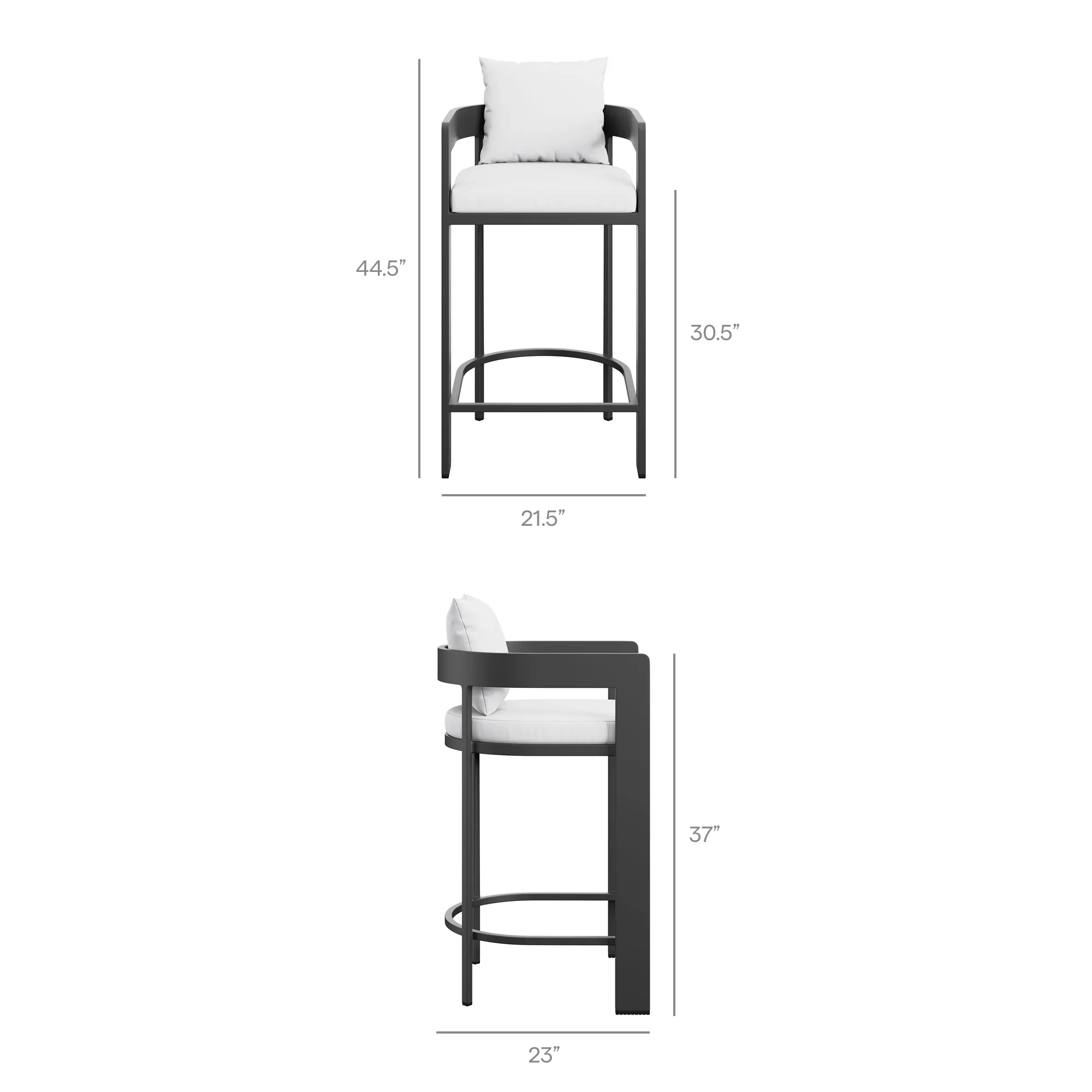 Tahoe 3-Piece Outdoor Aluminum Bar Table Set - Image 20
