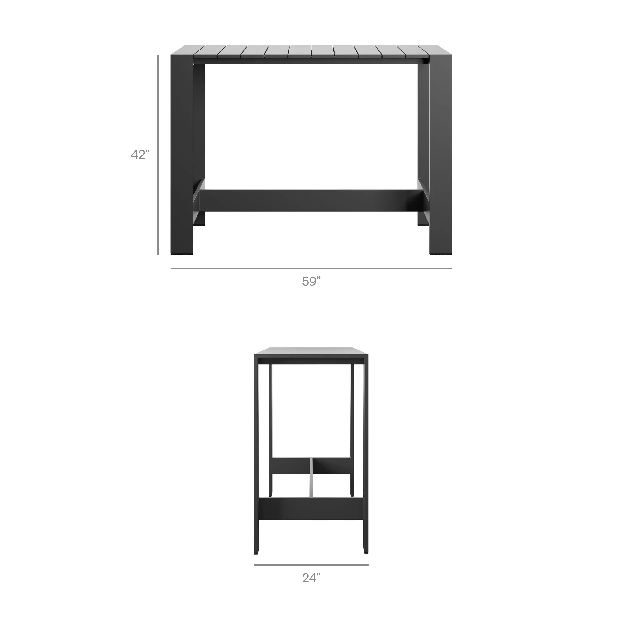 Tahoe 3-Piece Outdoor Aluminum Bar Table Set - Image 21