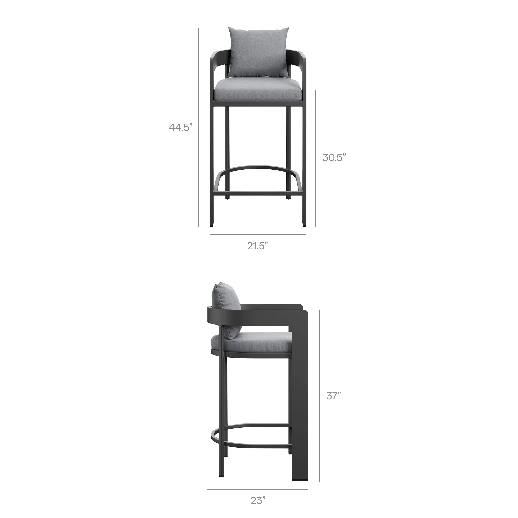 Tahoe 3-Piece Outdoor Aluminum Bar Table Set - Image 6