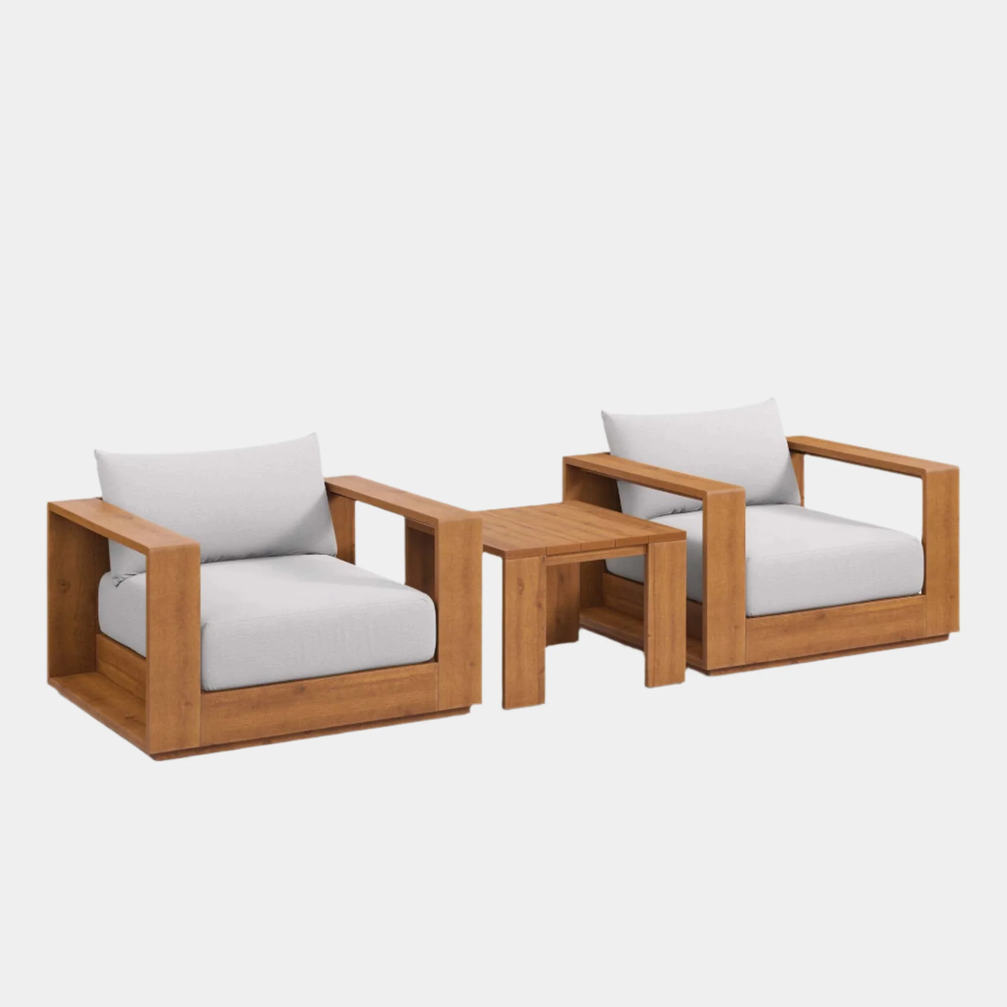 Tahoe 3-Piece Outdoor Patio Acacia Wood Furniture Set - Image 13